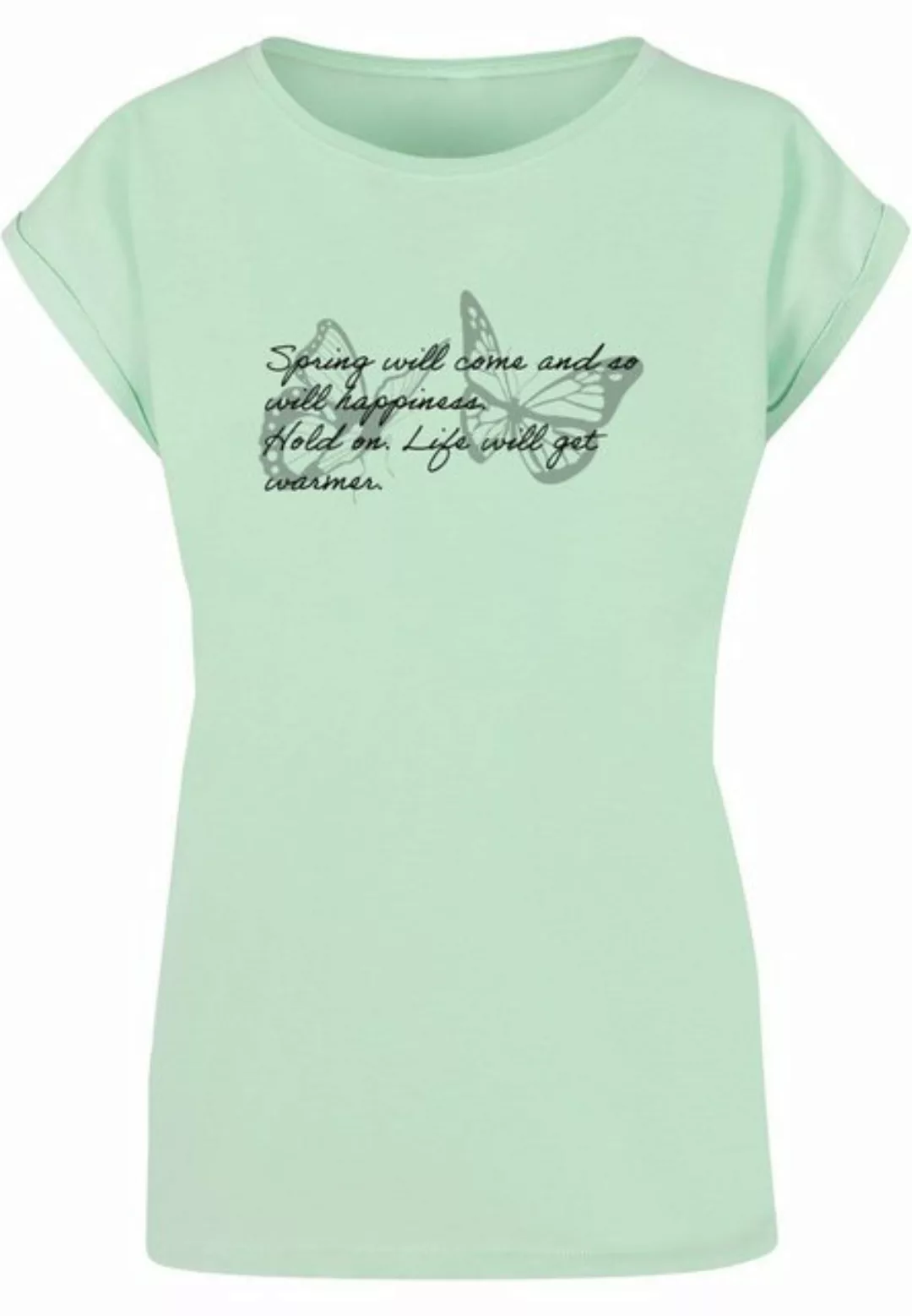 Merchcode T-Shirt Merchcode Damen Ladies Spring Saying Extended Shoulder Te günstig online kaufen