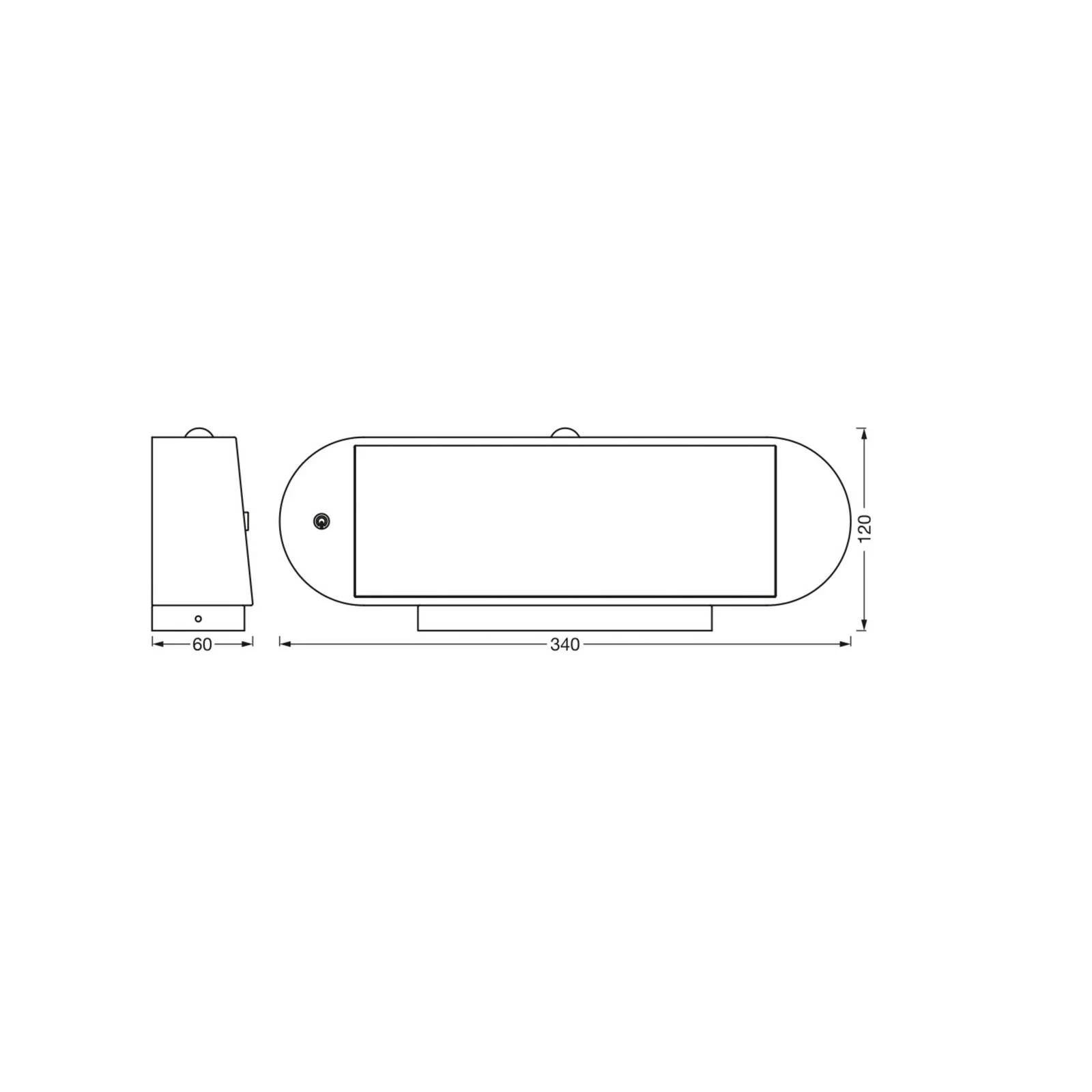 OSRAM LED-Sensor-Wandlampe ENDURA STYLE SOLAR OVAL 34 cm 840 günstig online kaufen