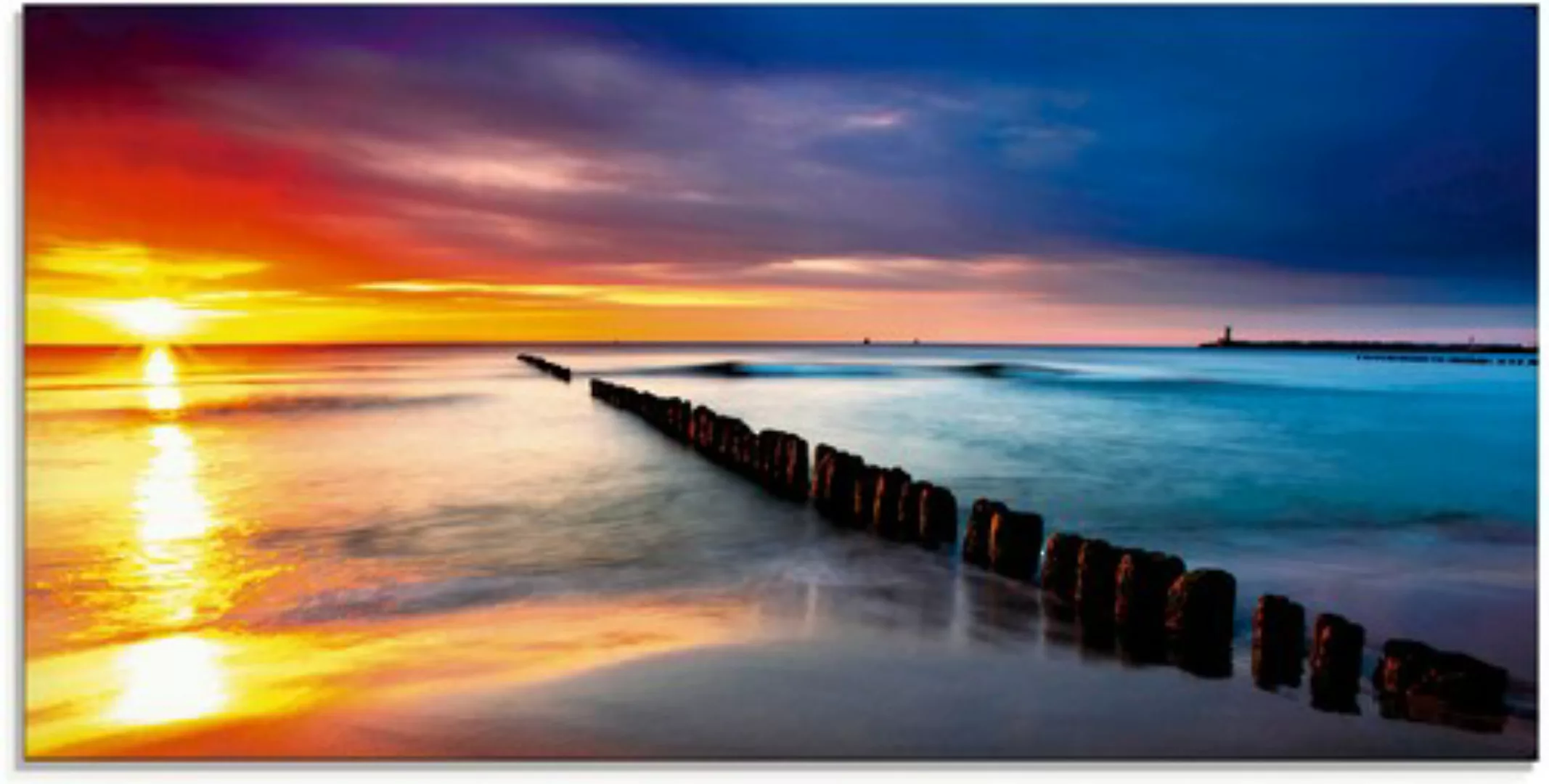 Artland Glasbild "Ostsee mit schönem Sonnenaufgang", Strand, (1 St.), in ve günstig online kaufen