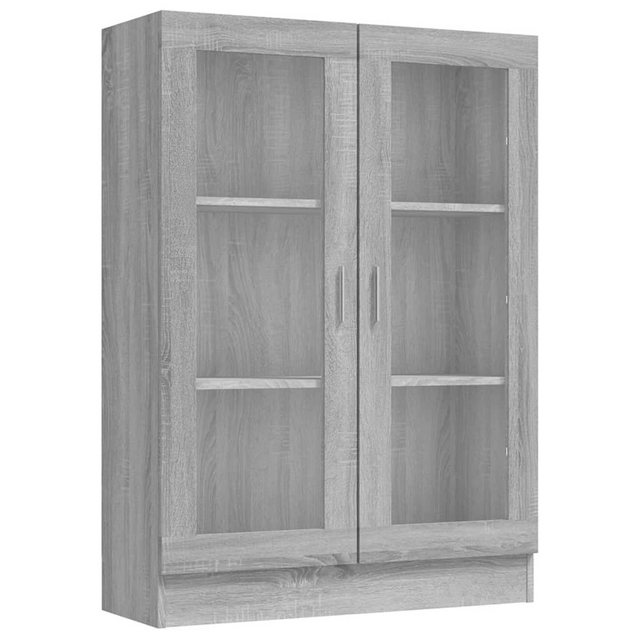 furnicato Vitrine Vitrinenschrank Grau Sonoma 82,5x30,5x115 cm Holzwerkstof günstig online kaufen