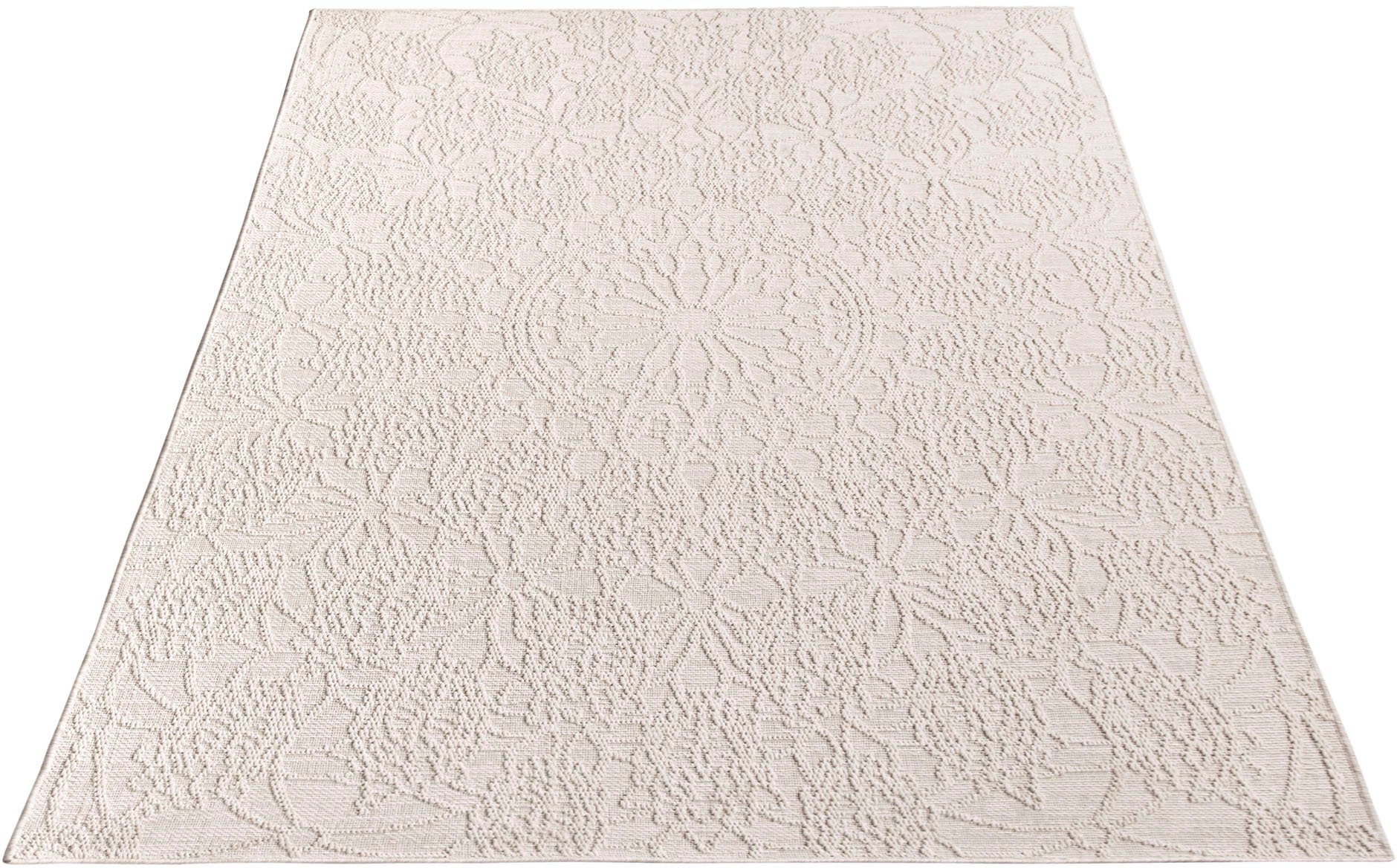 Paco Home Teppich »Rimini 411«, rechteckig, 4 mm Höhe, Flachgewebe, Uni Far günstig online kaufen