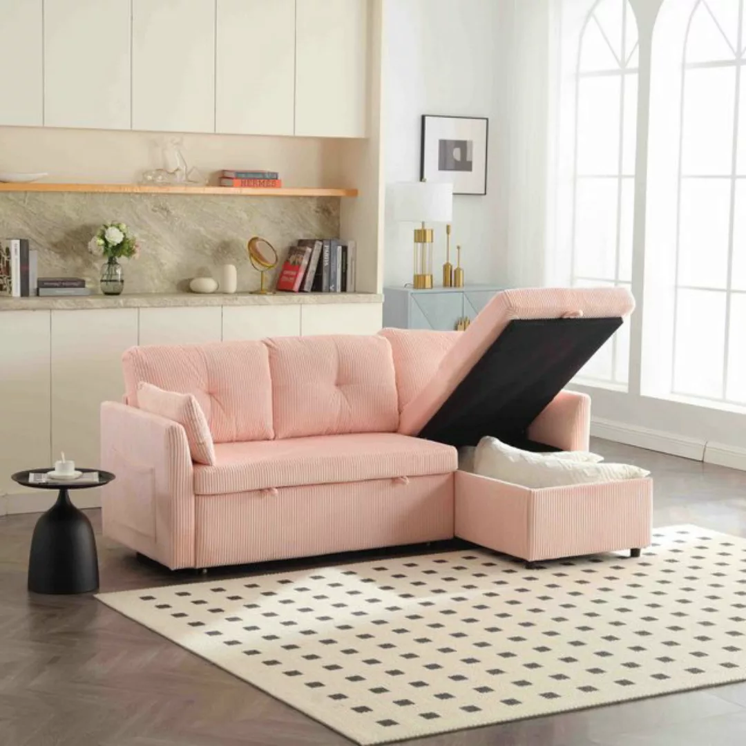 WISHDOR Sofa L-förmiges modulares Sofa, mit umkehrbarer Chaiselongue Modula günstig online kaufen