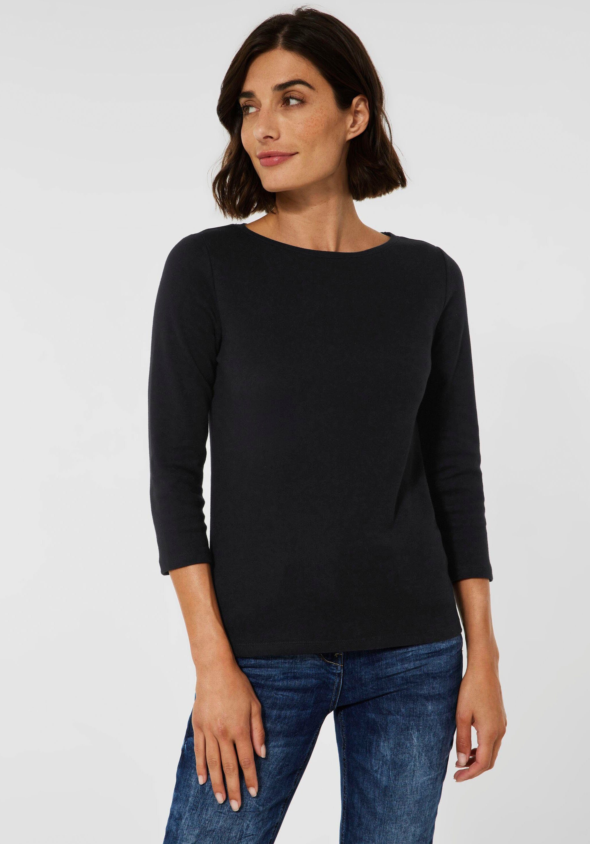 CECIL 3/4-Arm-Shirt mit klassischem U-Boot-Ausschnitt günstig online kaufen