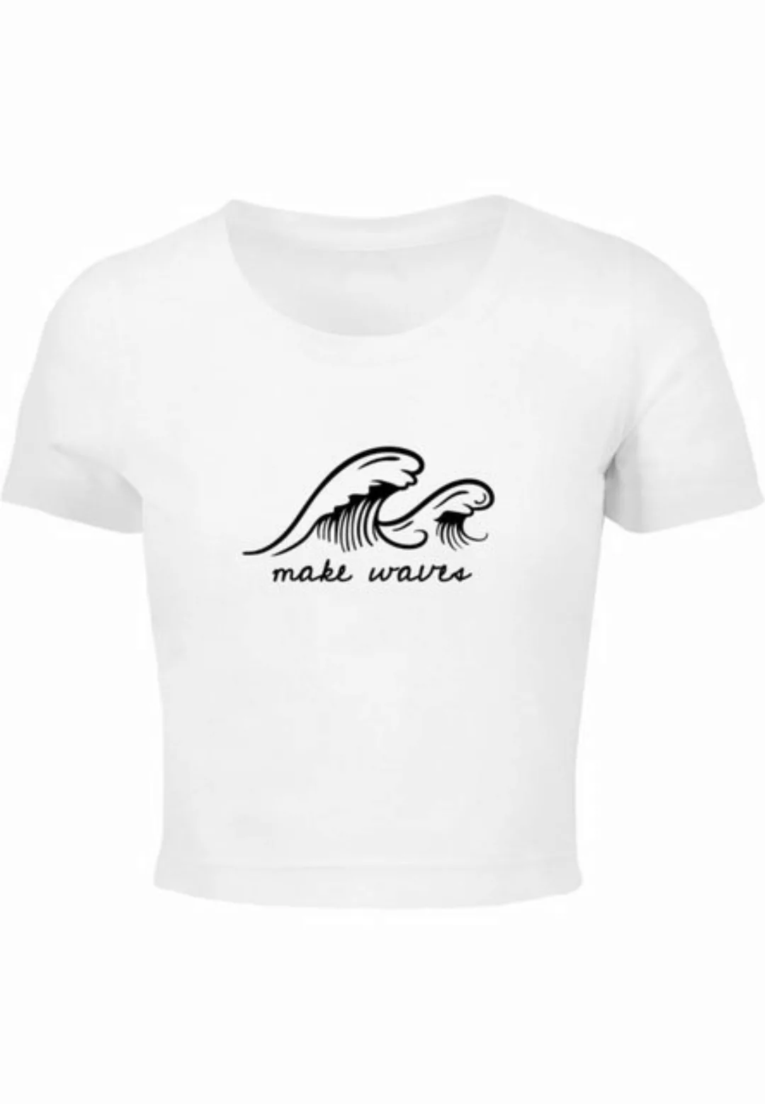 Merchcode T-Shirt Merchcode Damen Ladies Summer - Make waves Cropped Tee (1 günstig online kaufen