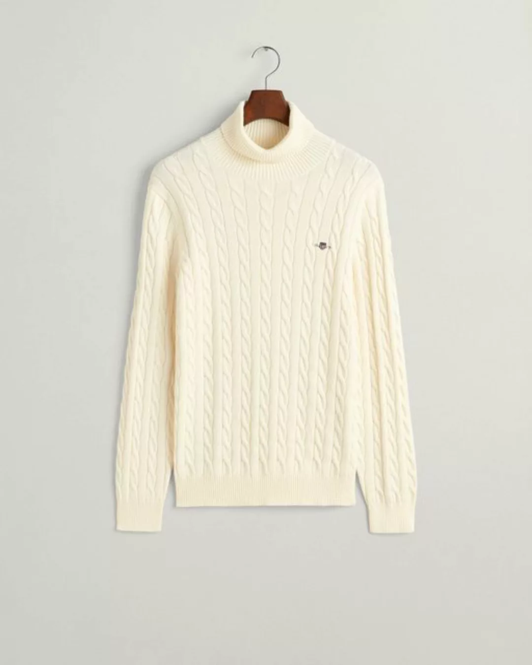 Gant Rollkragenpullover Zopfstrick Rollkragenpullover aus Baumwolle günstig online kaufen