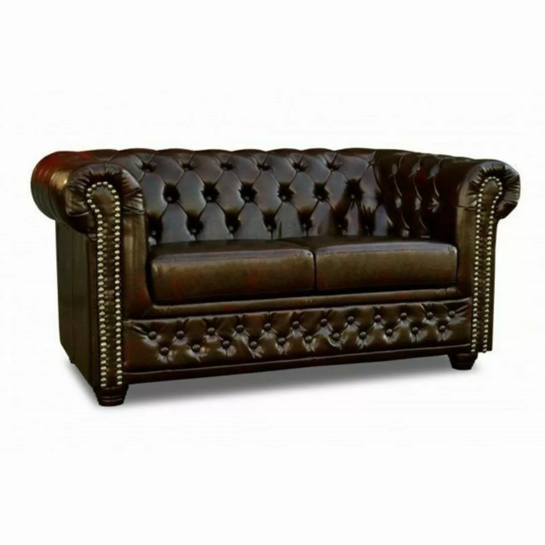 JVmoebel Sofa Brauner Luxus Chesterfield 2-Sitzer Couch Klassisches Sofa De günstig online kaufen