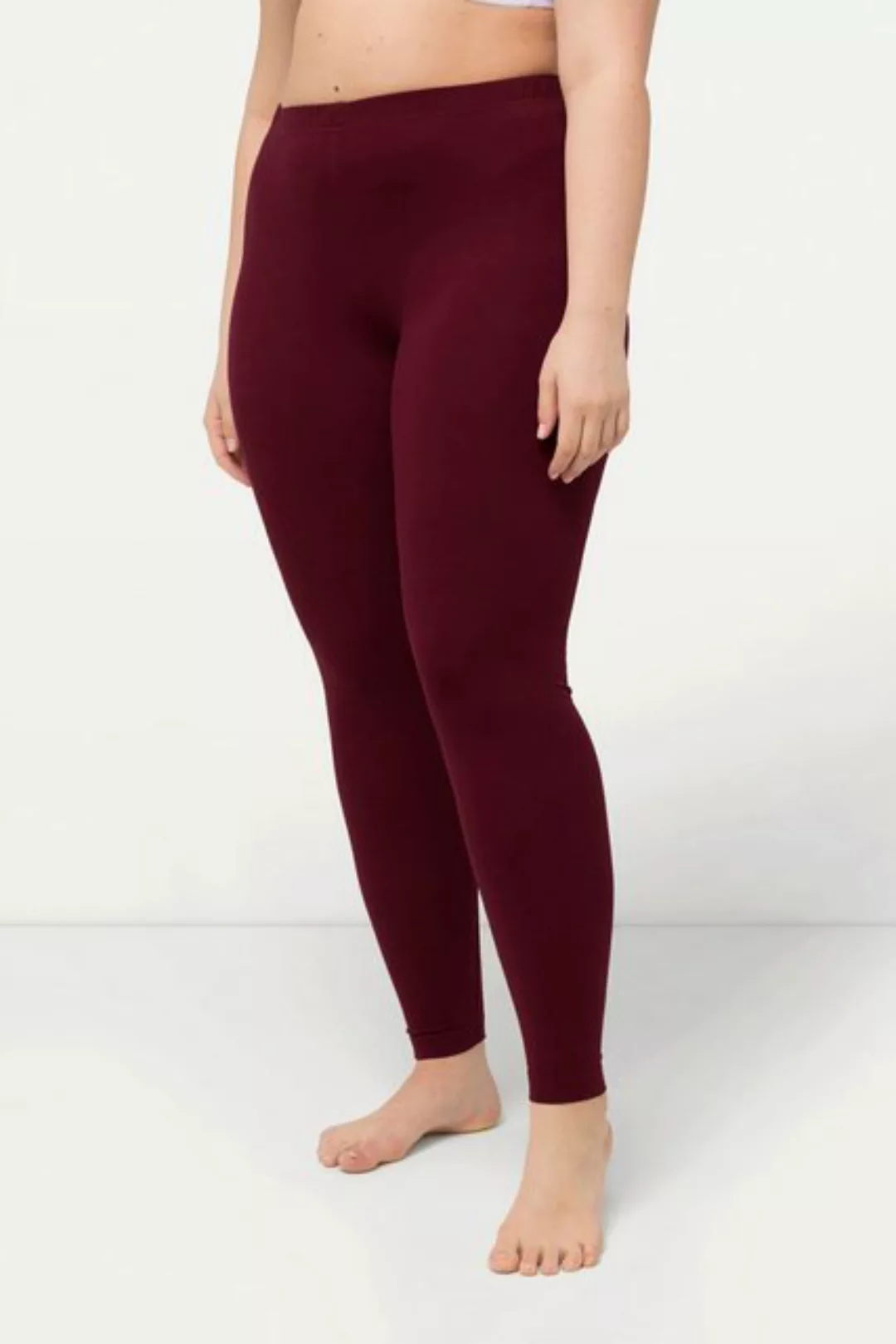 Ulla Popken Funktionshose Leggings Baumwolle Slim Elastikbund günstig online kaufen