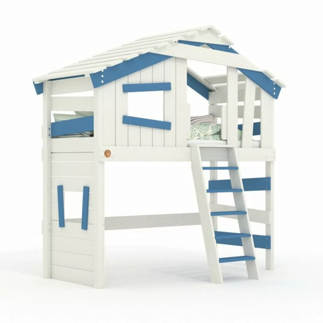 bibex Hochbett ALPIN CHALET Hochbett, Kinderbett, Doppelbett, Hausbett - Bl günstig online kaufen