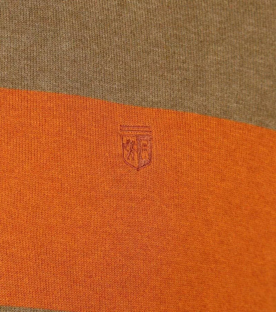 Staat der Kunst Pique Langarm-Polo Streifen Orange - Größe XXL günstig online kaufen