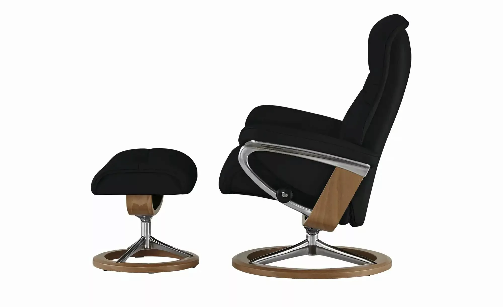 Stressless Relaxsessel mit Hocker Leder Sunrise S ¦ schwarz ¦ Maße (cm): B: günstig online kaufen