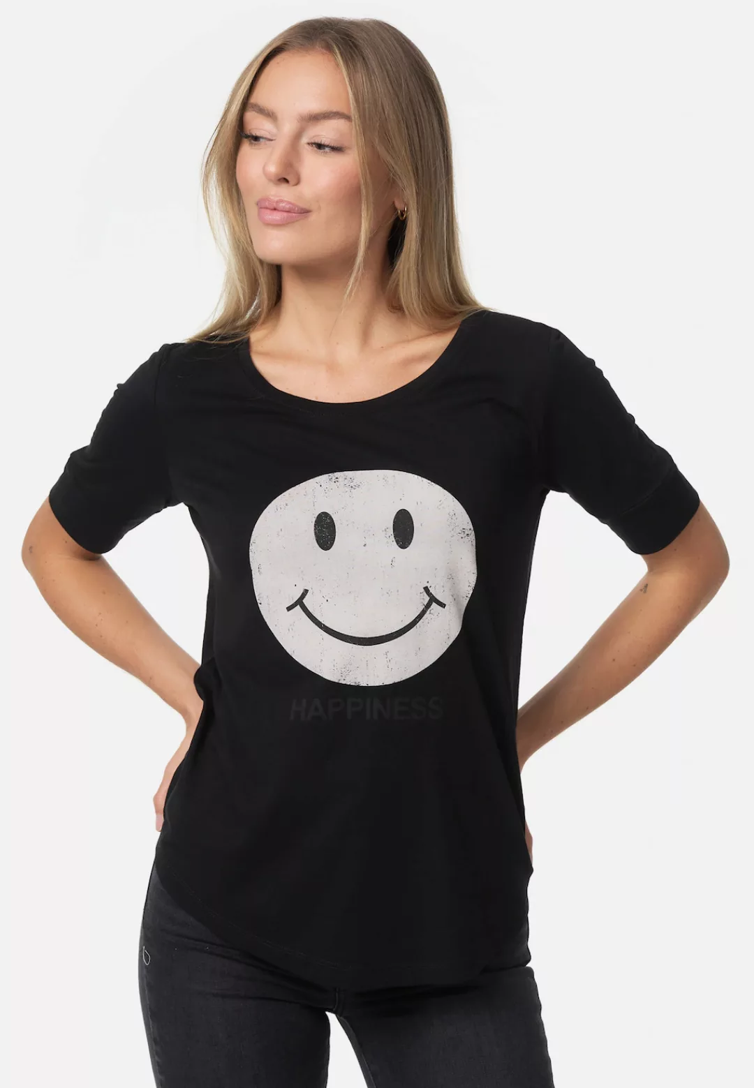 Decay T-Shirt, mit großem Smiley-Print günstig online kaufen