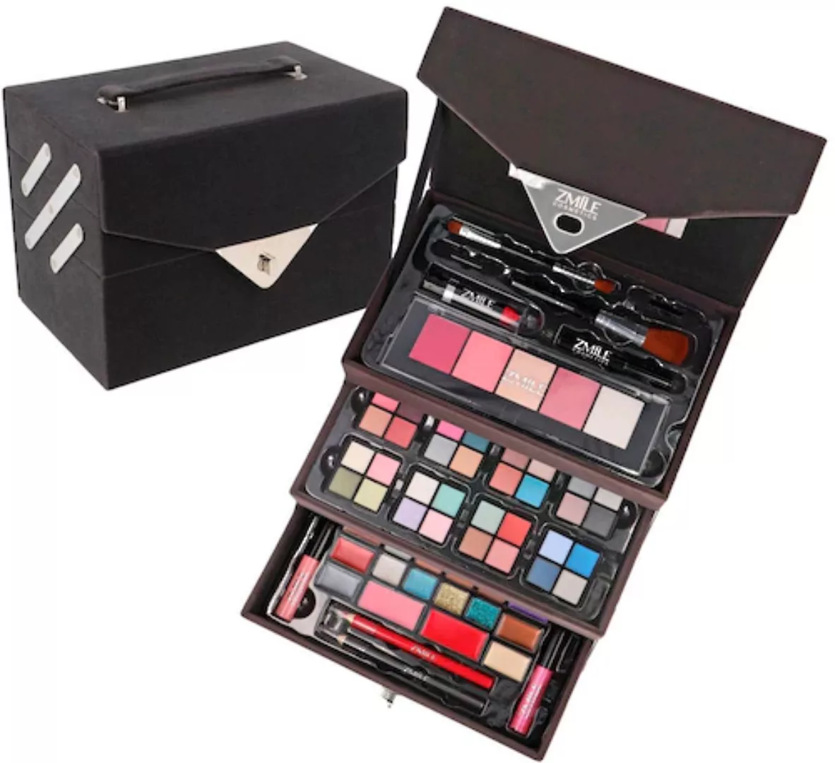 ZMILE COSMETICS Kosmetik-Koffer »'Beauty Case Velvety' (dark grey)«, (72 tl günstig online kaufen