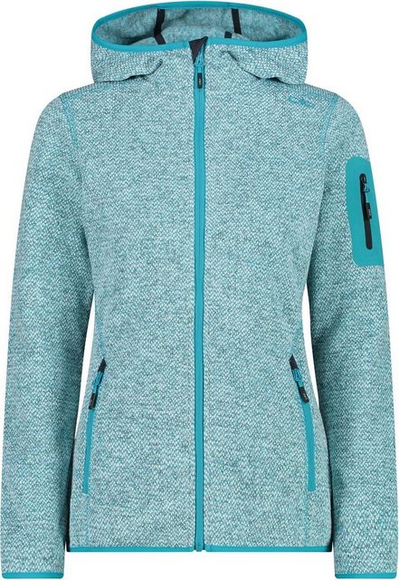 CMP Funktions-Kapuzensweatjacke WOMAN JACKET FIX HOOD LAGOON-BIANCO günstig online kaufen