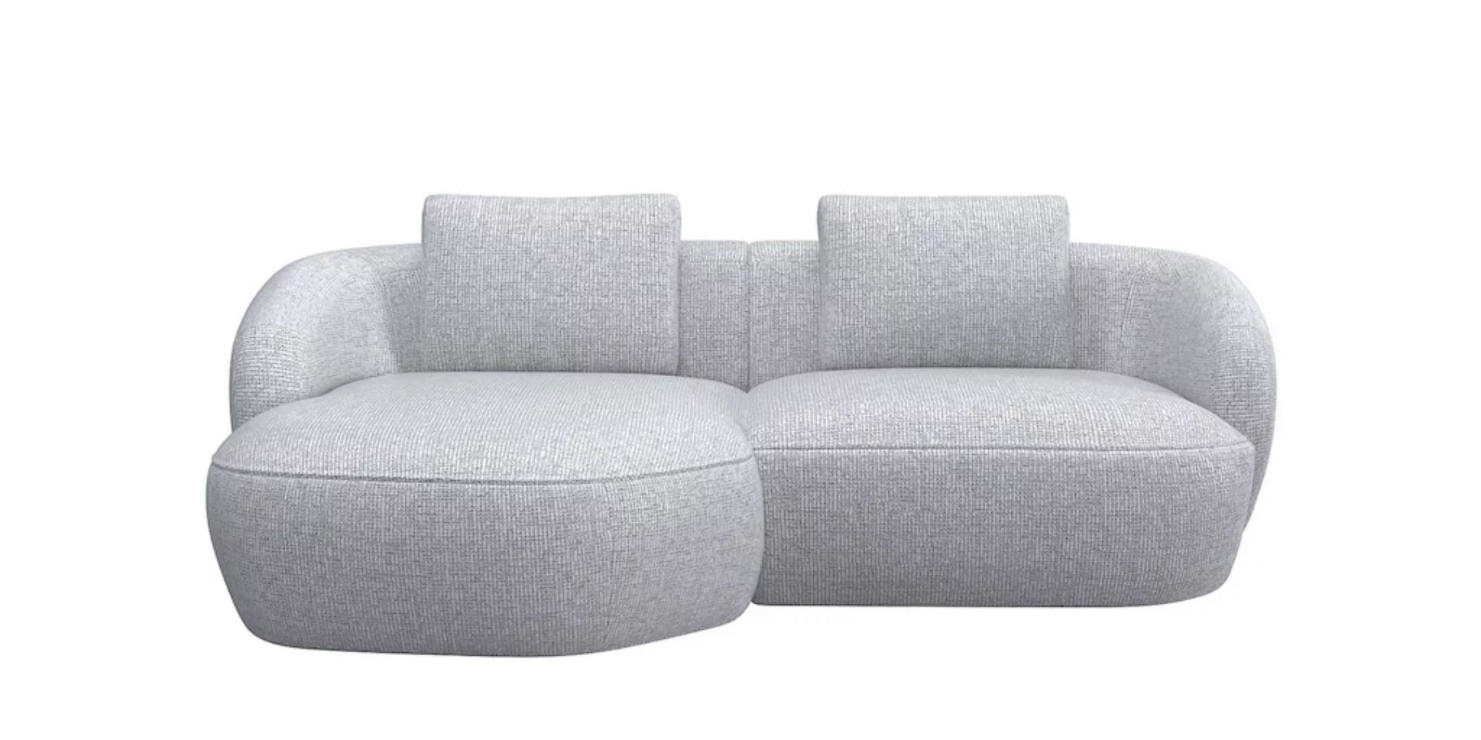 FLEXLUX Wohnlandschaft "Torino, rund, L-Form, Sofa-Ecke mit Recamiere, Long günstig online kaufen