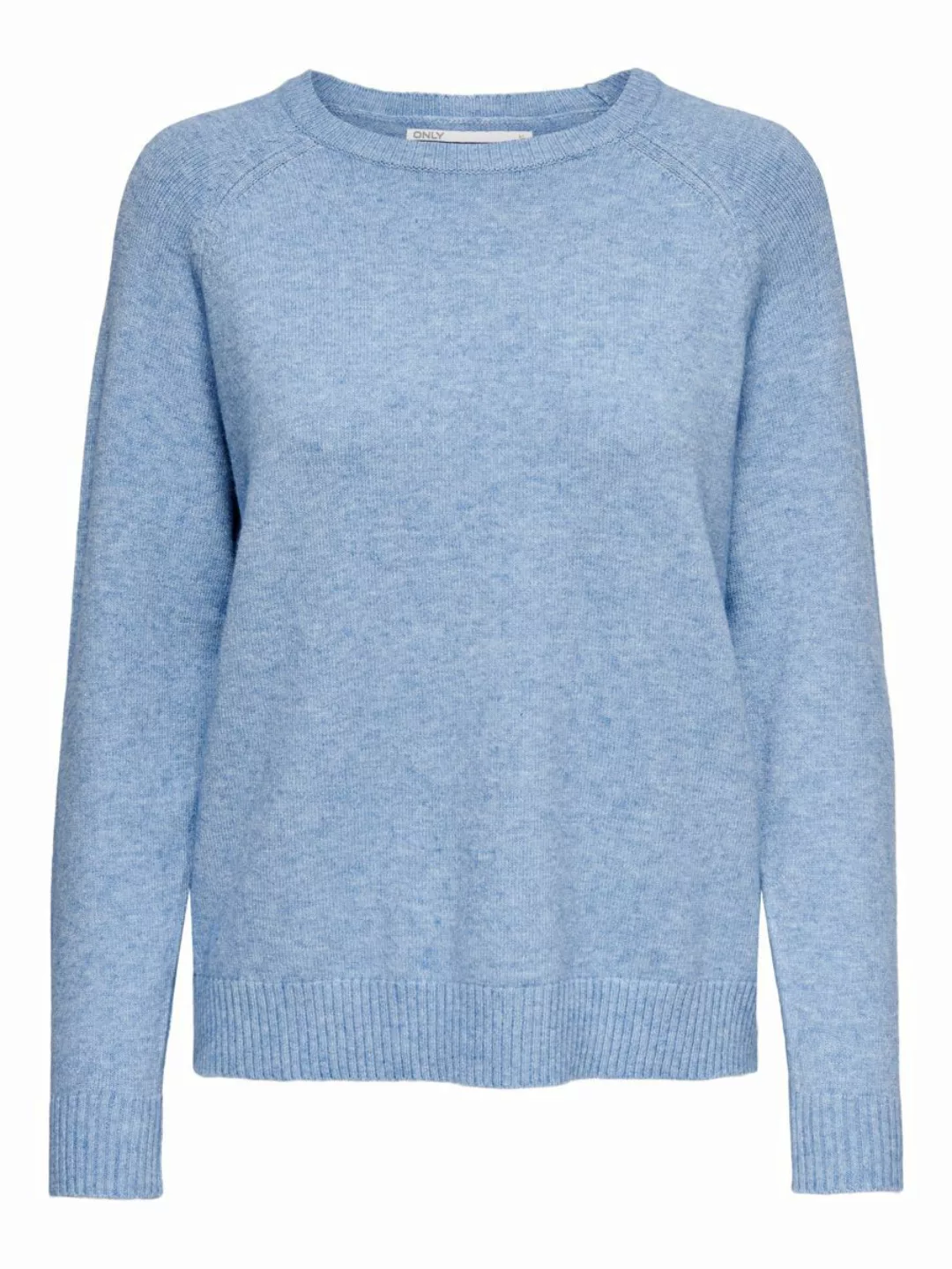 ONLY Einfarbiger Strickpullover Damen Blau günstig online kaufen