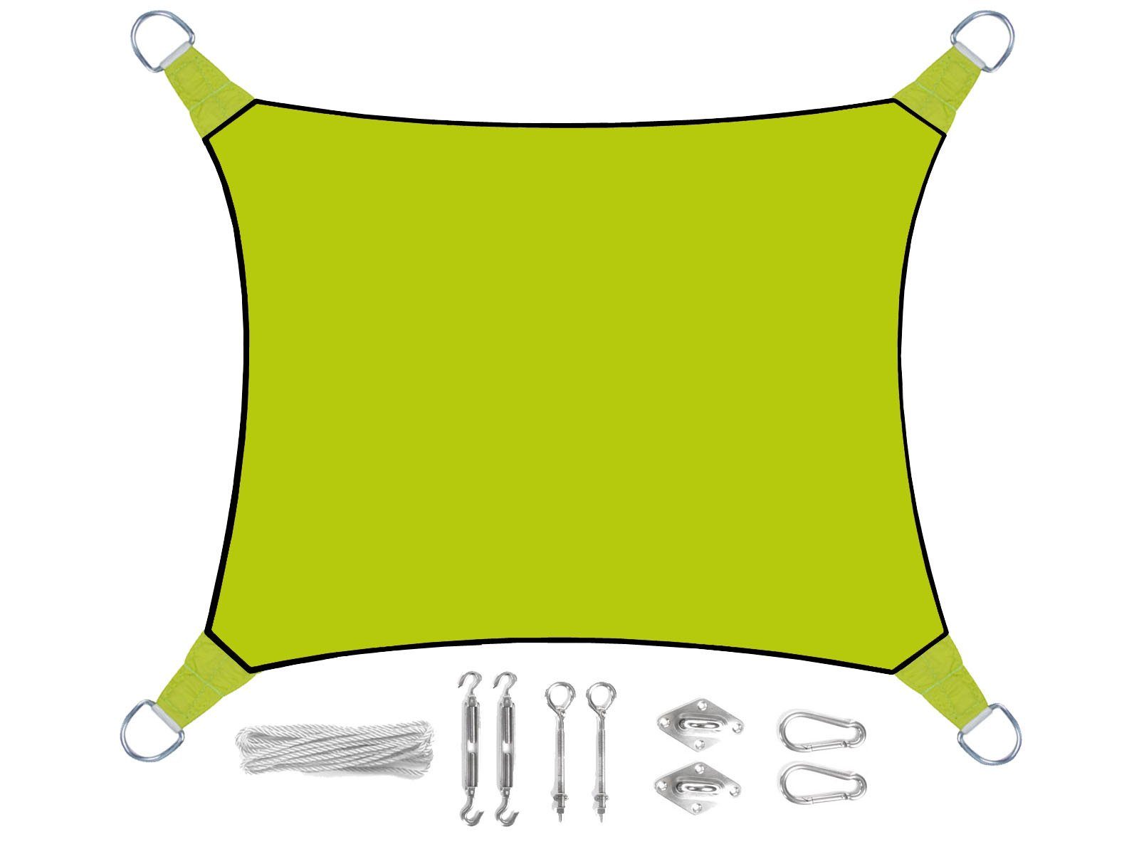 PEREL Sonnensegel, rechteckig 2x3m 3x4m Balkon günstig online kaufen