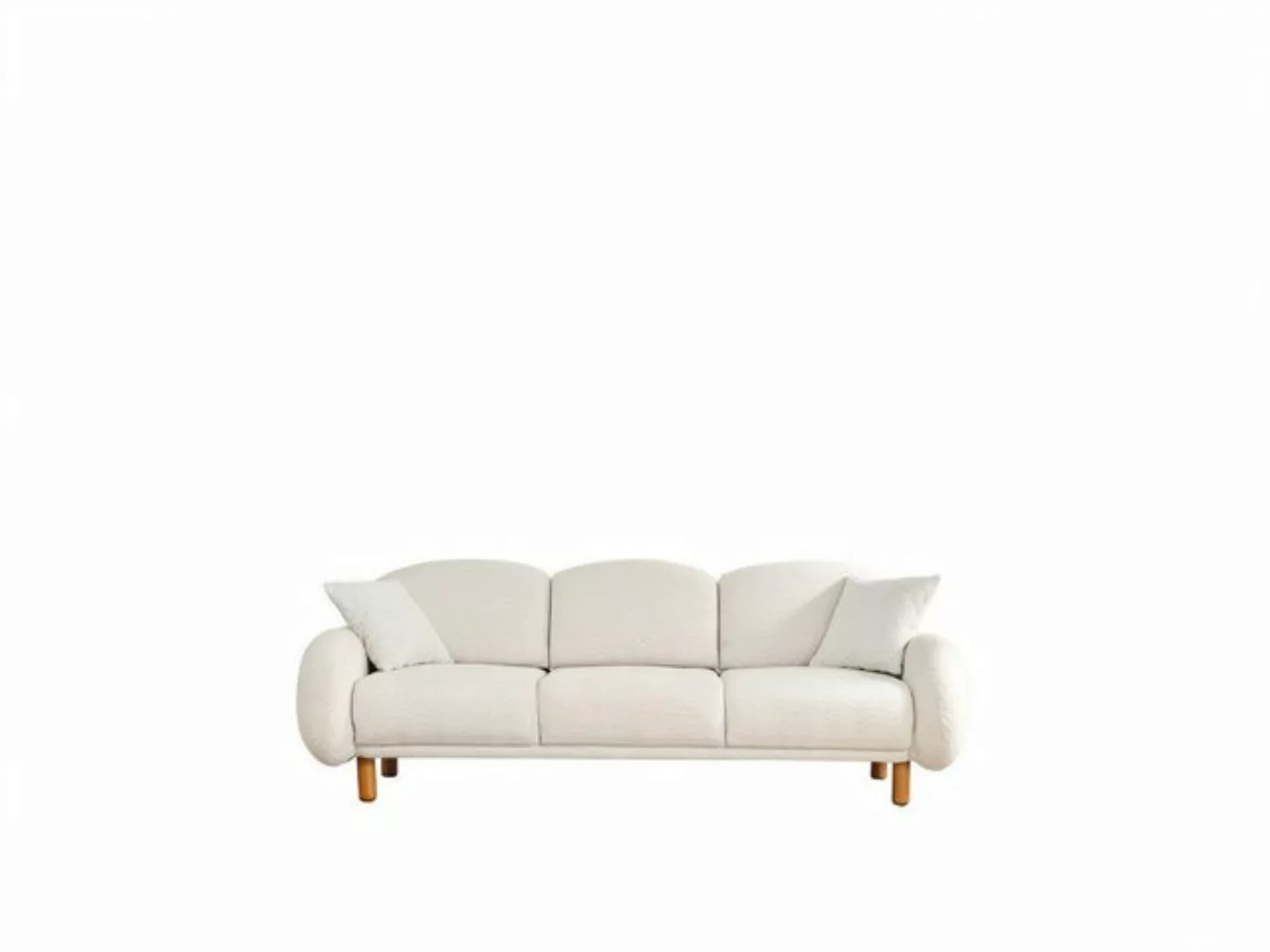 JVmoebel 3-Sitzer Couch Dreisitzer Sofa 3 Sitzer Stoffsofa Polstersofa Weiß günstig online kaufen