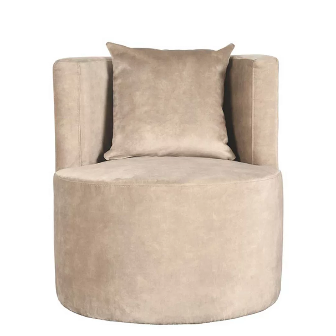 Sessel in Beige Velours günstig online kaufen