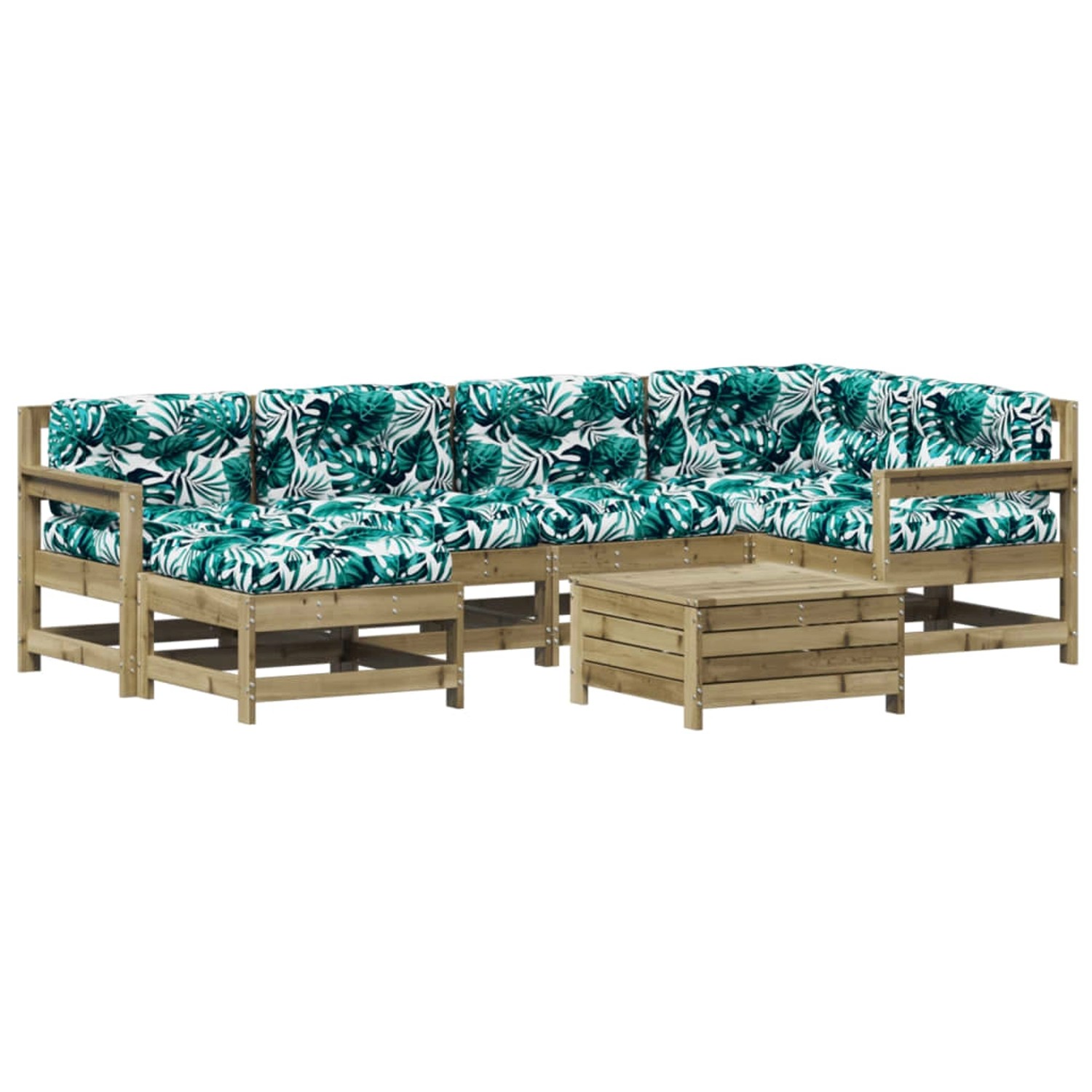 vidaXL 7-Tlg Garten-Lounge-Set mit Kissen Imprägniertes Kiefernholz 3250947 günstig online kaufen