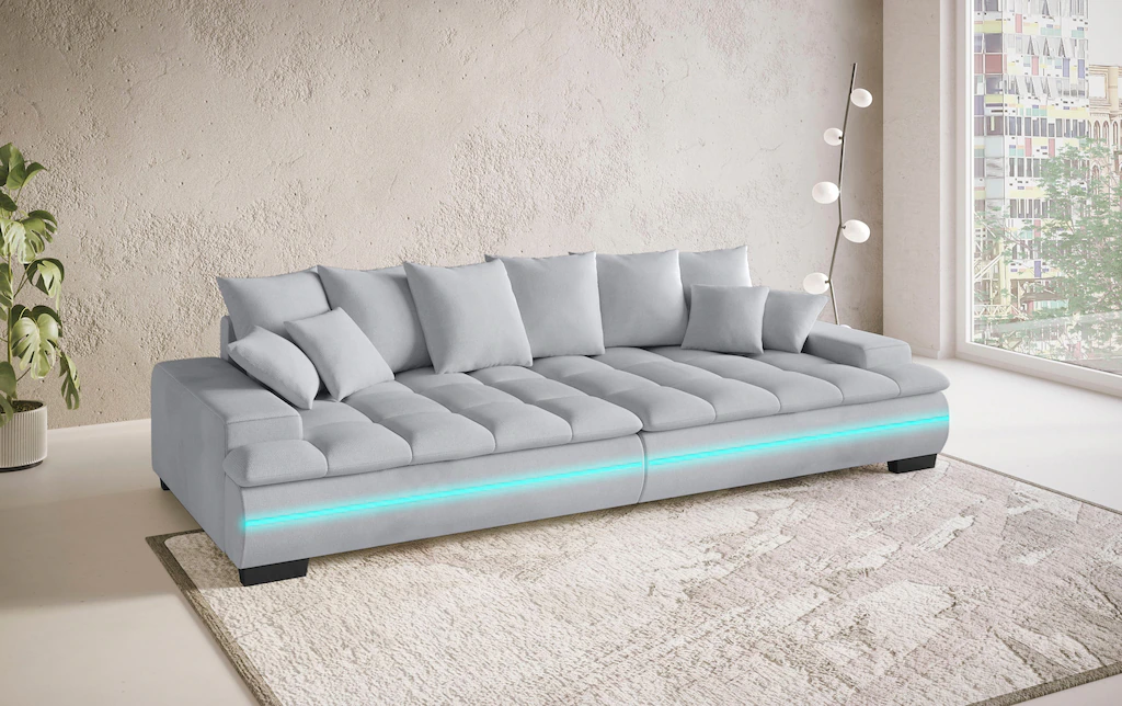 Mr. Couch Big-Sofa "Haiti II", RGB-LED Beleuchtung, Kaltschaumpolsterung, b günstig online kaufen