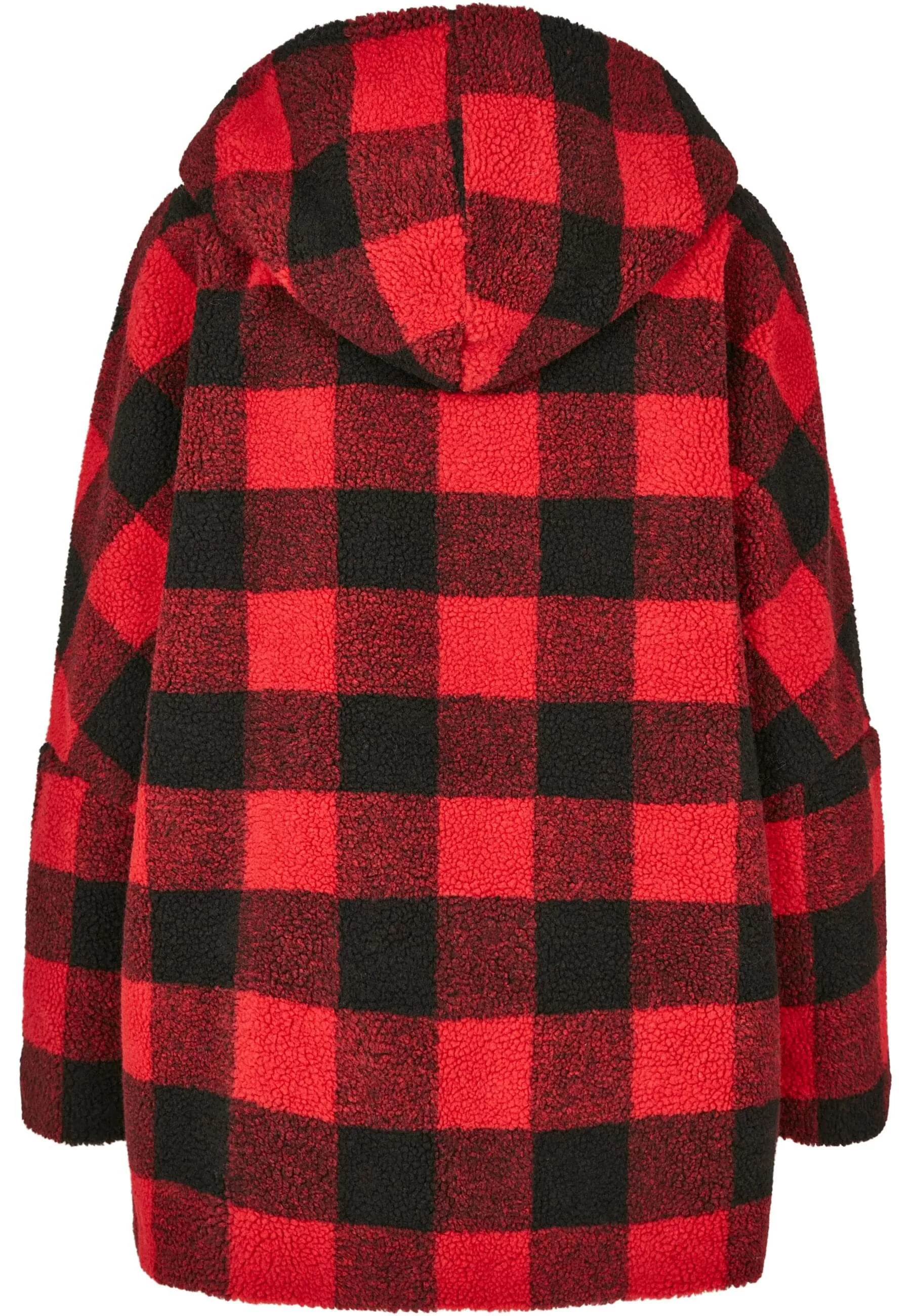 URBAN CLASSICS Winterjacke "Damen Ladies Hooded Oversized Check Sherpa Jack günstig online kaufen