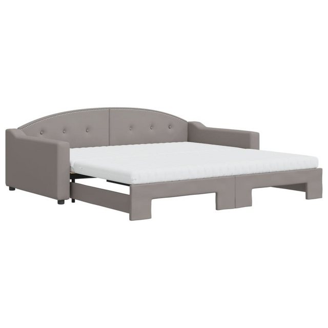 vidaXL Gästebett Gästebett Tagesbett Ausziehbar mit Matratzen Taupe 100x200 günstig online kaufen