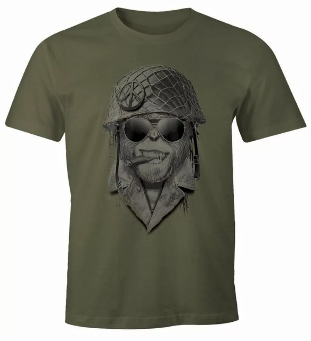 MoonWorks Print-Shirt Herren T-Shirt Gorilla Helmet Fun-Shirt mit Print günstig online kaufen