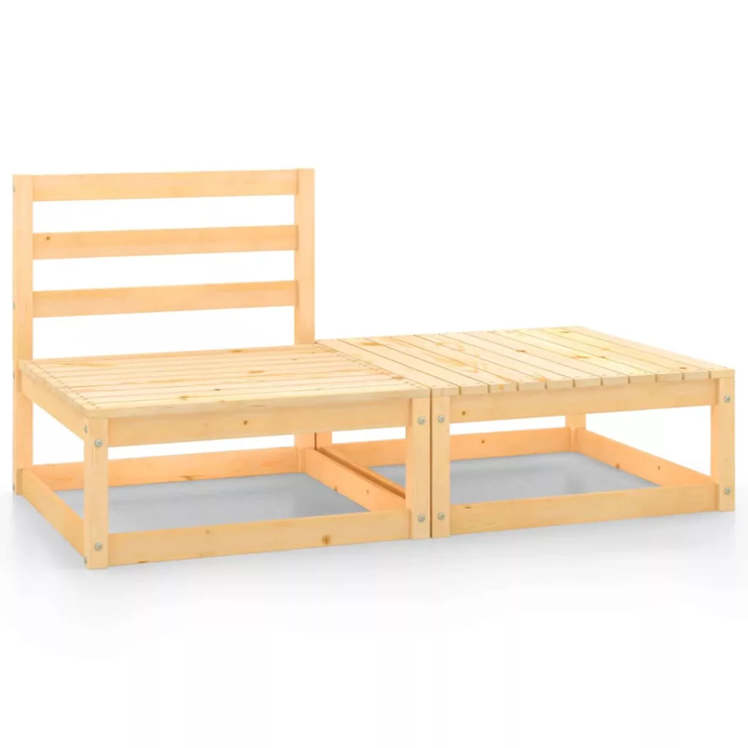 2-tlg. Garten-lounge-set Kiefer Massivholz günstig online kaufen