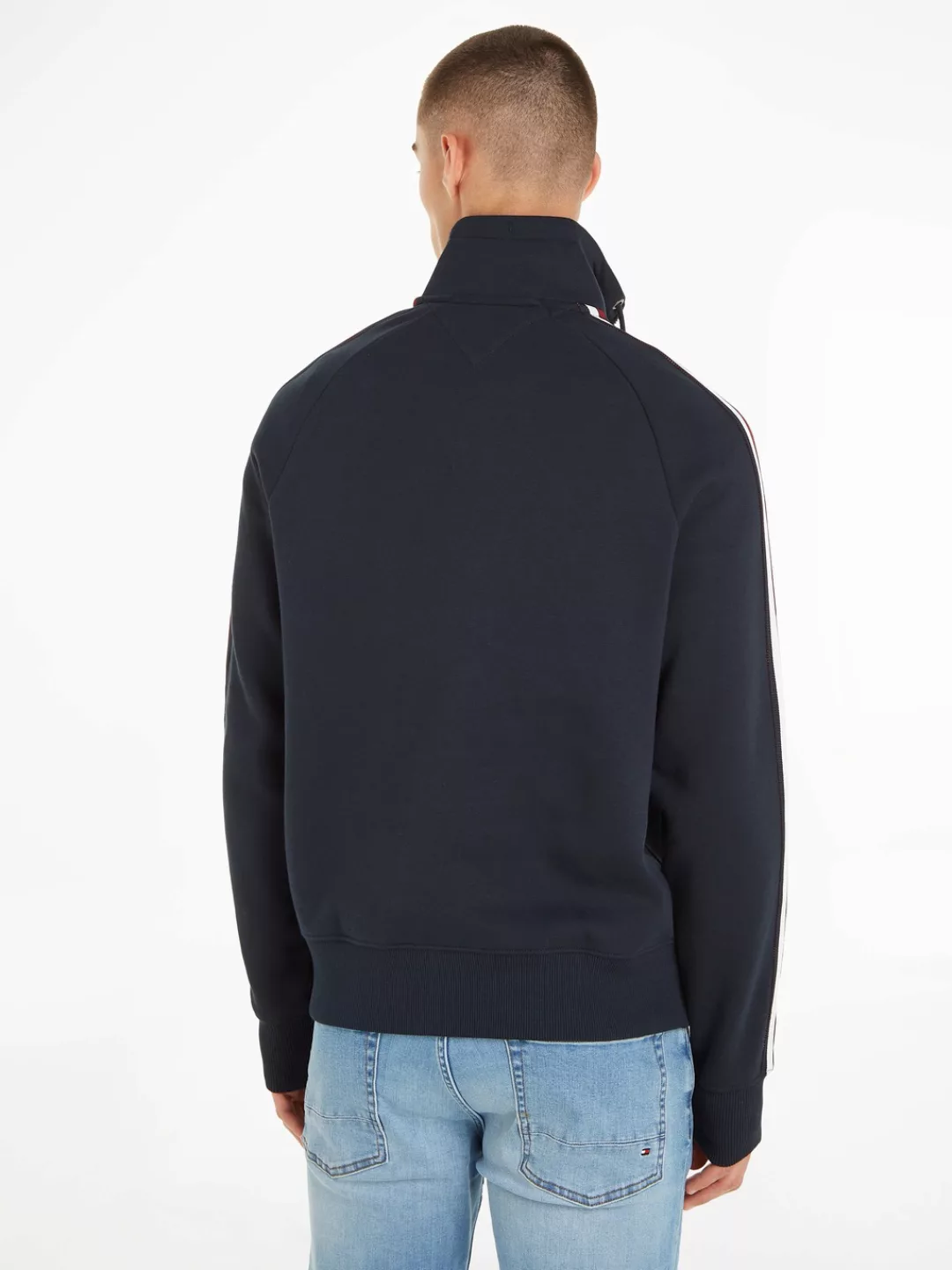 Tommy Hilfiger Sweatshirt GLOBAL STRIPE 1/4 ZIP mit Reißverschluss günstig online kaufen