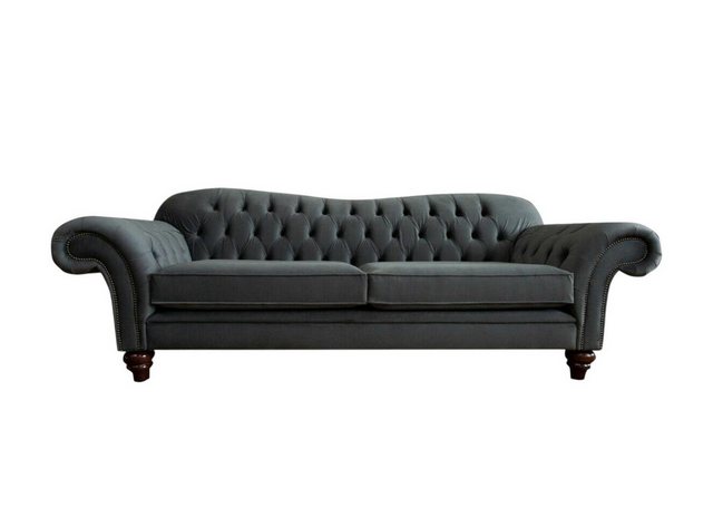 Xlmoebel Sofa Neues graues Chesterfield-Polstersofa für 4 Personen in Überg günstig online kaufen