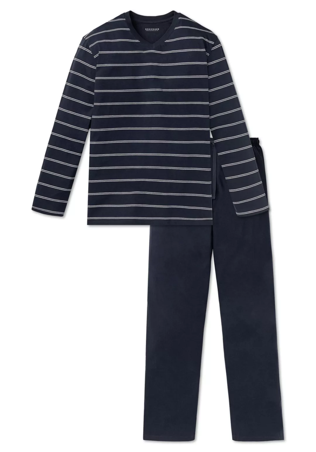 Schiesser Pyjama ""selected premium inspiration"", (2 tlg.), mit V-Ausschni günstig online kaufen