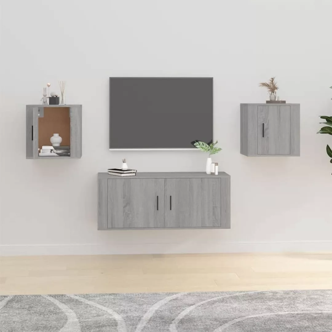 Vidaxl Tv-wandschränke 2 Stk. Grau Sonoma 40x34,5x40 Cm günstig online kaufen