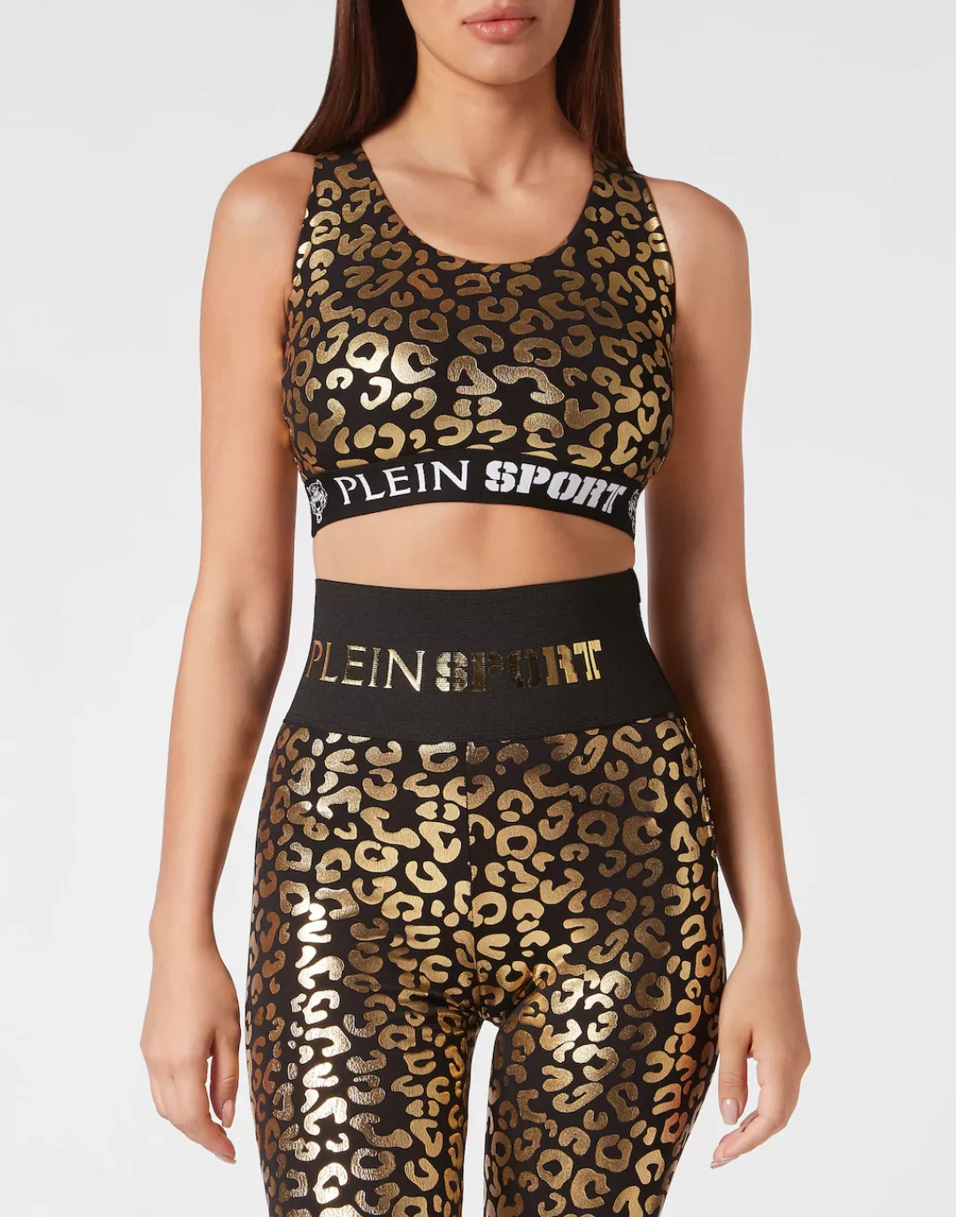 PLEIN SPORT Lauftop "Sport Bh Leopard" günstig online kaufen