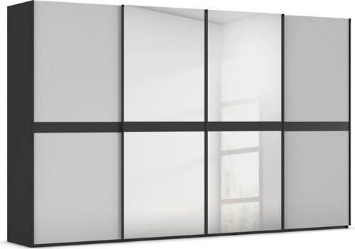 rauch Schwebetürenschrank "Scale-LINE", edle Optik mit Bauchbinde mit Glas/ günstig online kaufen