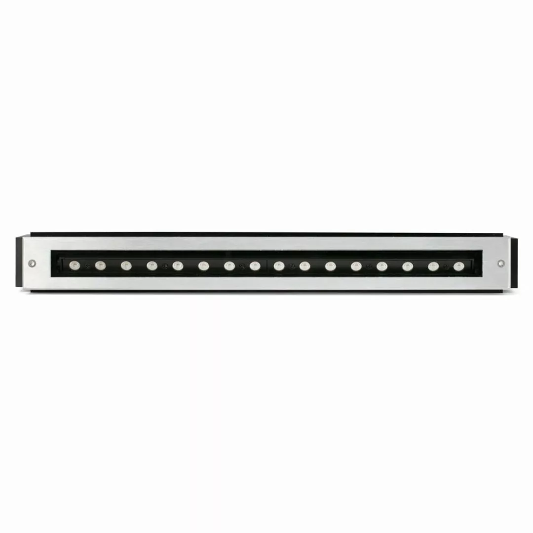 LED Bodeneinbauleuchte Falls in Edelstahl und Transparent 16W 1413lm IP67 günstig online kaufen