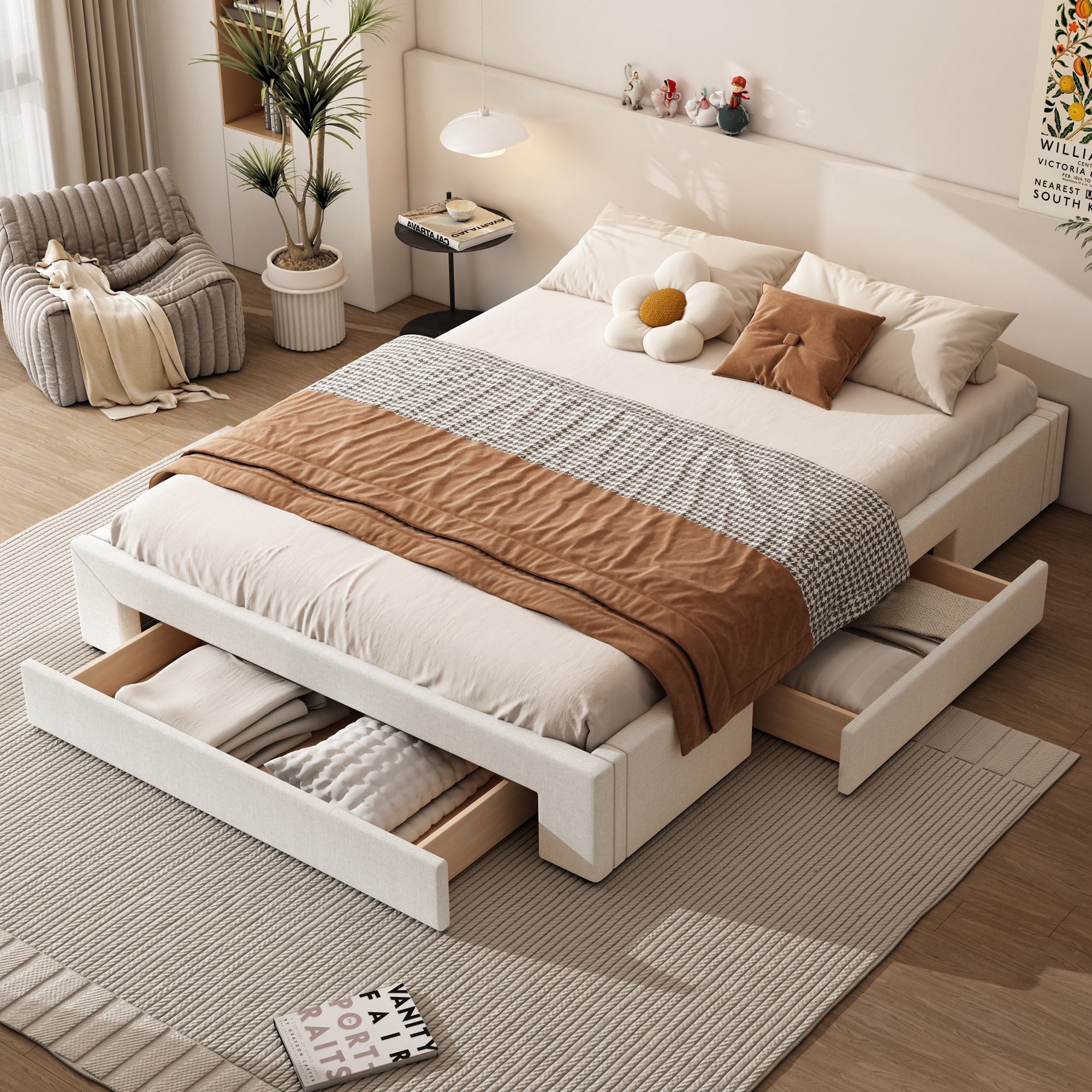 STILVORA Polsterbett 160×200 mit matratze und günstig online kaufen