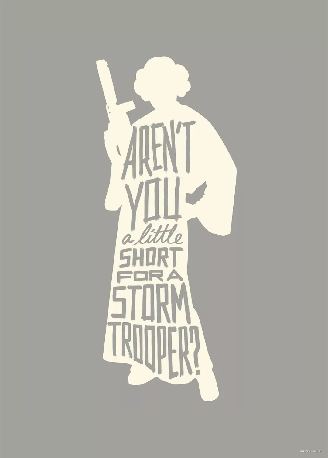 Komar Wandbild »Star Wars Silhouette Quotes Leia«, (1 St.) günstig online kaufen