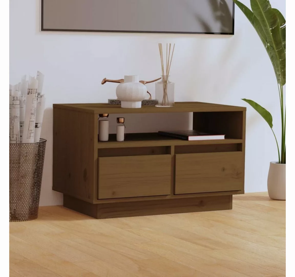 furnicato TV-Schrank Honigbraun 60x35x37 cm Massivholz Kiefer günstig online kaufen