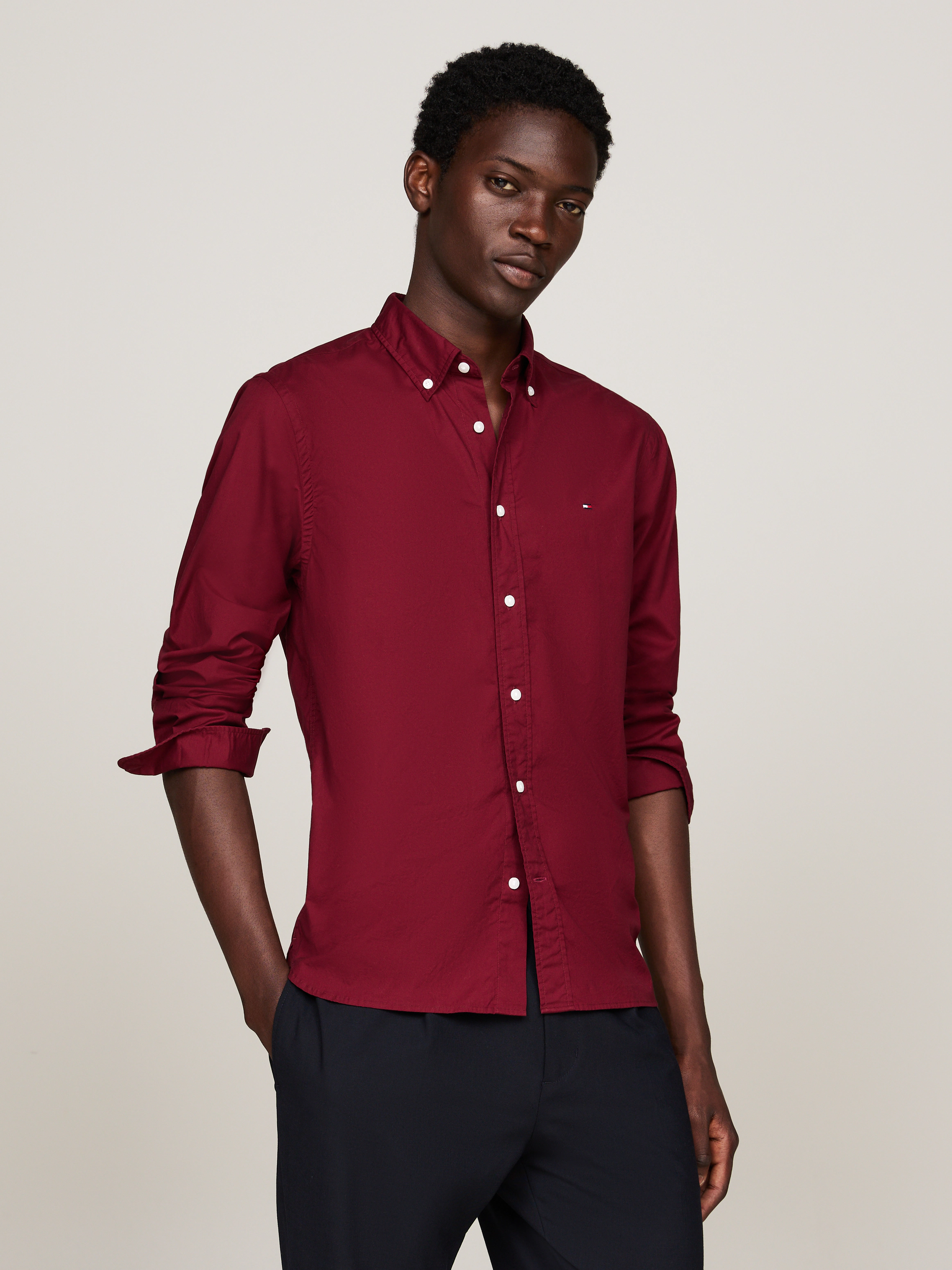 Tommy Hilfiger Langarmhemd "FLEX POPLIN RF SHIRT", mit Tommy Hilfiger Label günstig online kaufen