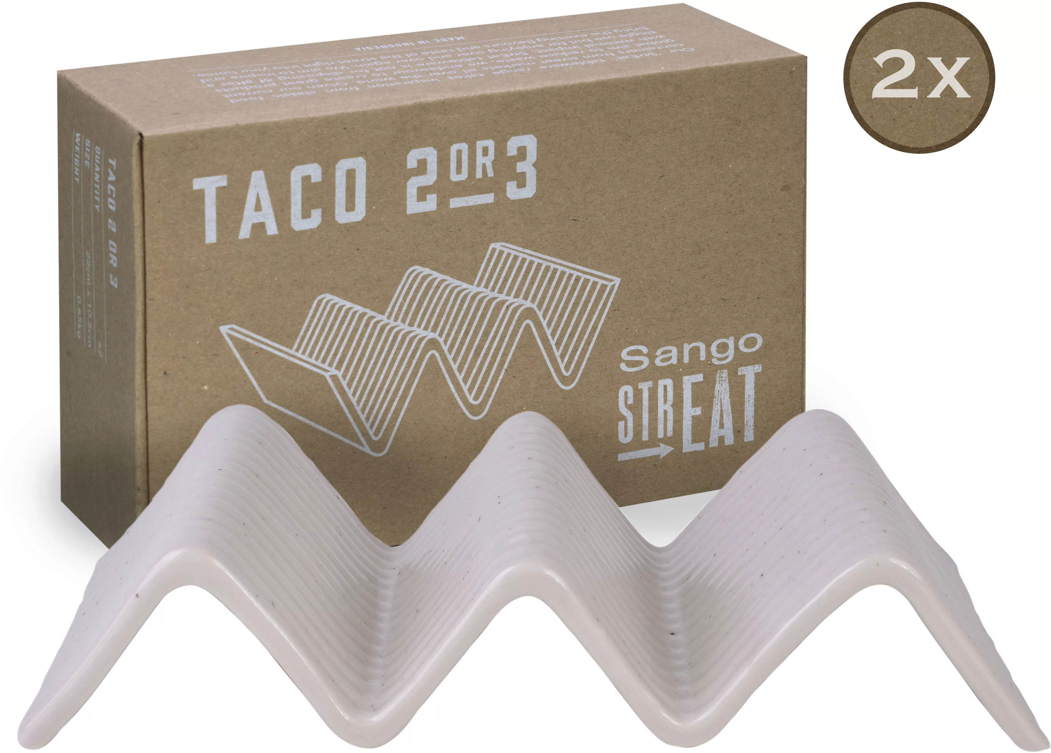 CreaTable Servierset Streat Taco Stand 2 grün Steinzeug günstig online kaufen