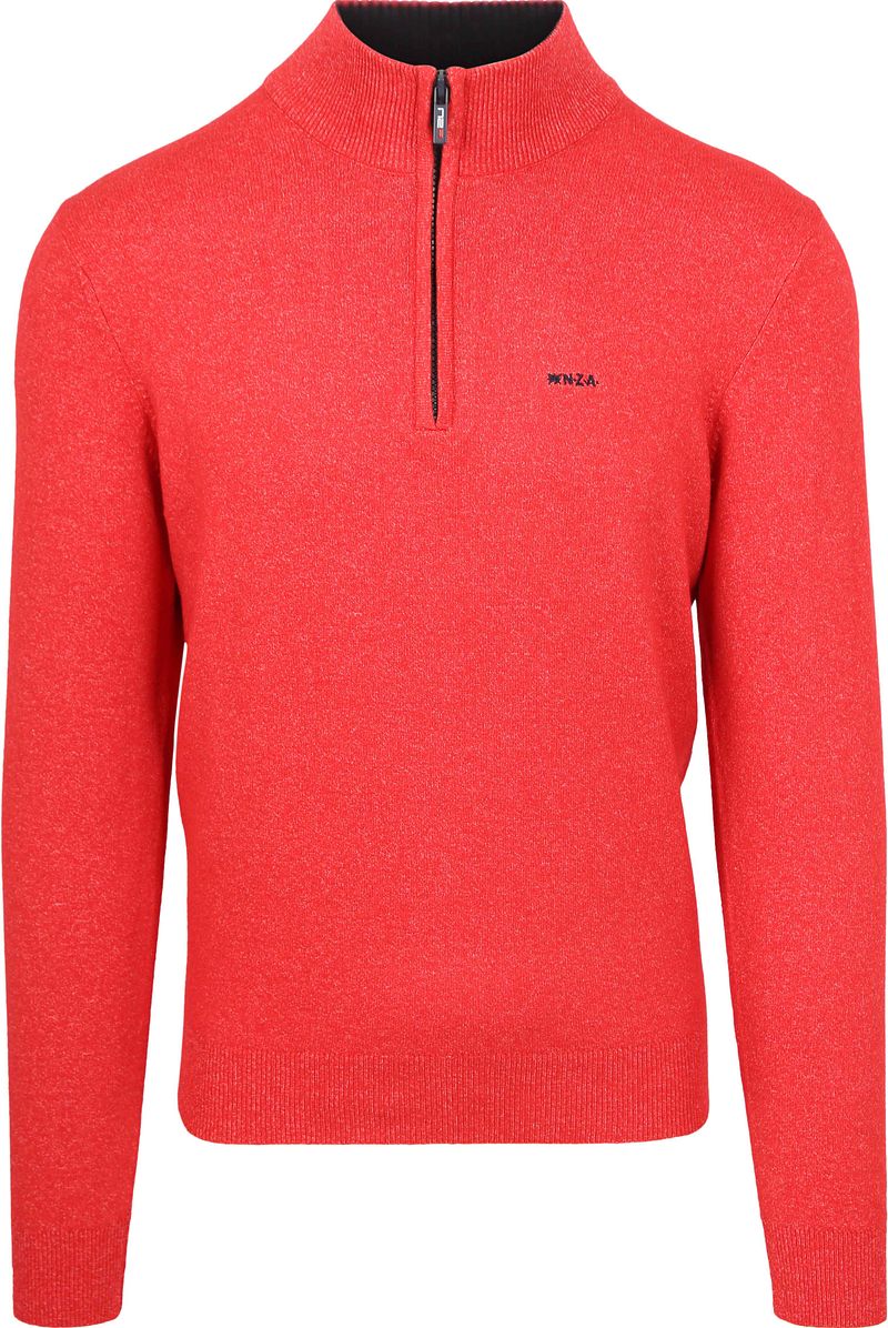 NZA Half Zip Pullover Christopher Melange Rot - Größe 3XL günstig online kaufen