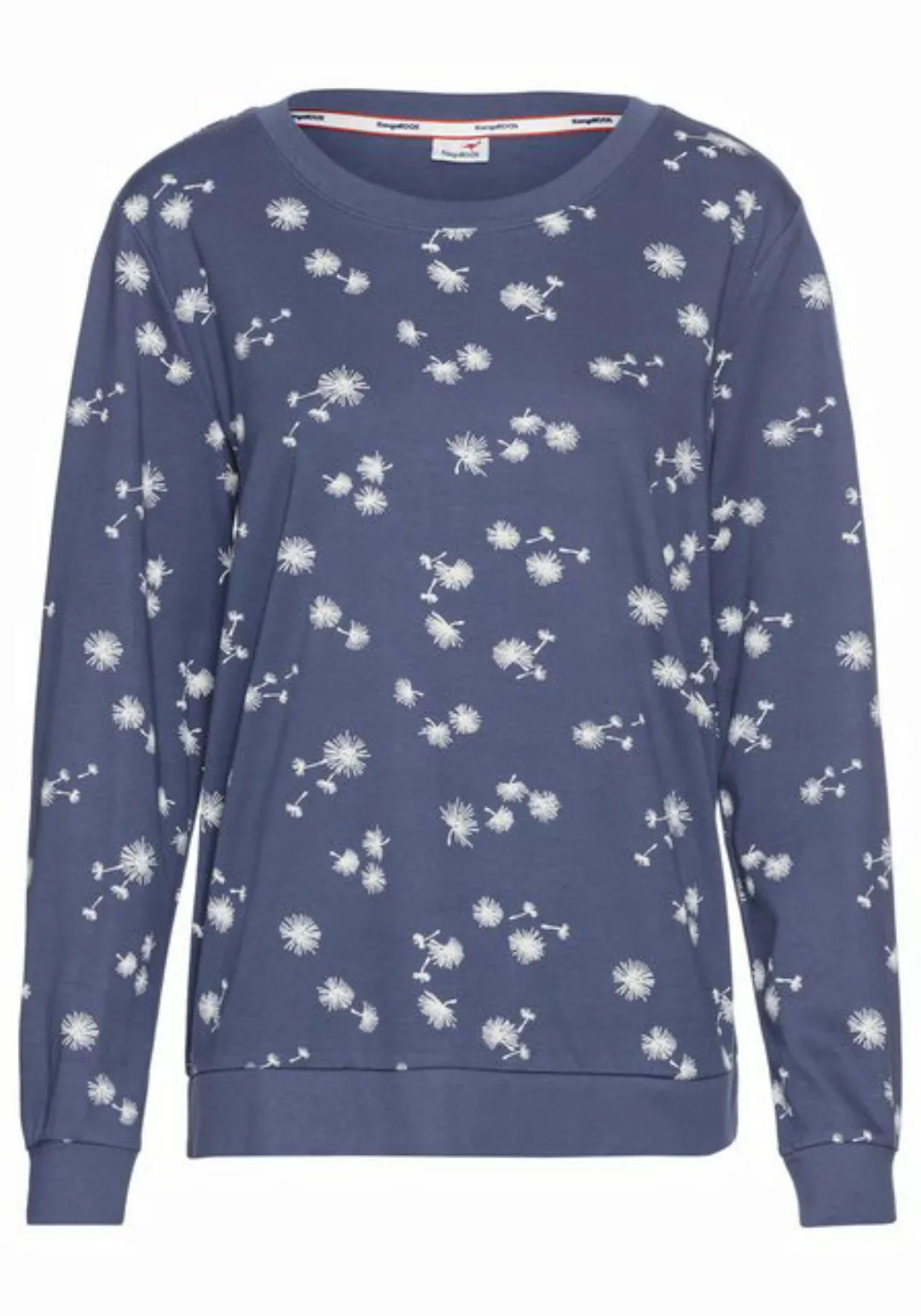 KangaROOS Sweatshirt mit Pusteblumen Allover-Print - NEUE KOLLEKTION günstig online kaufen