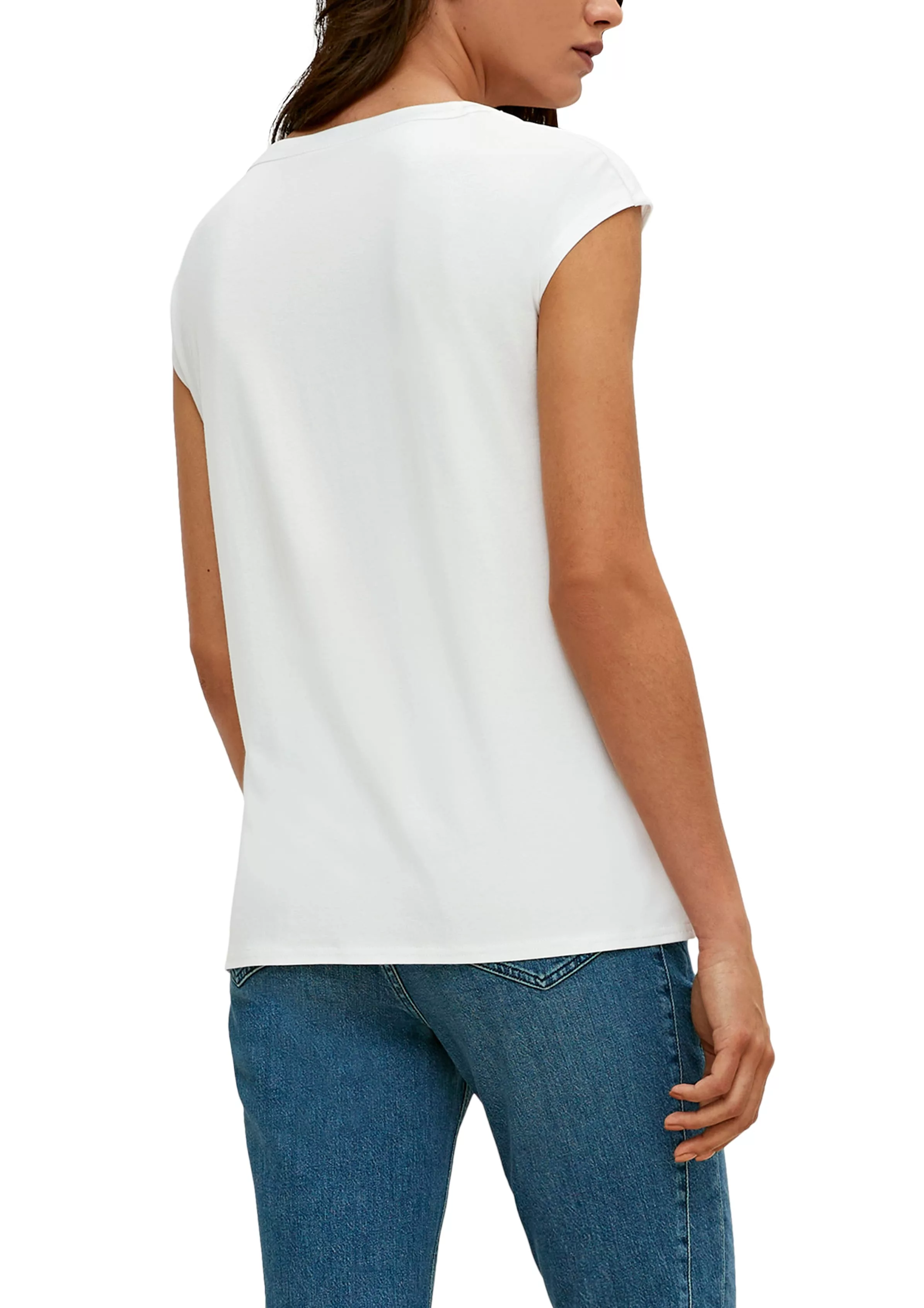 Comma T-Shirt uni regular fit (1-tlg) günstig online kaufen