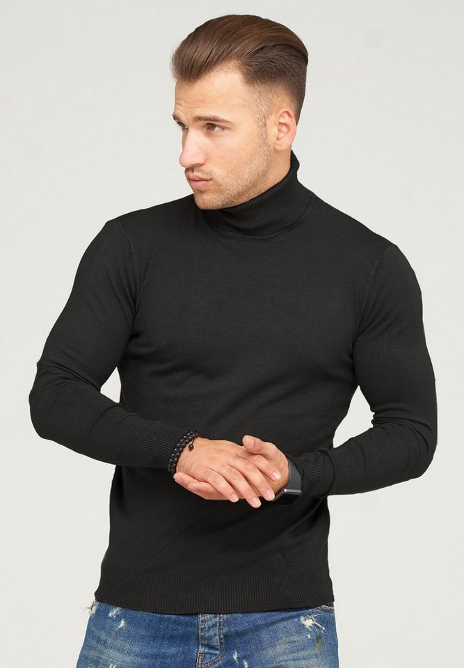 behype Rollkragenpullover "TIBERIUS", im modischen Slim Fit-Schnitt günstig online kaufen