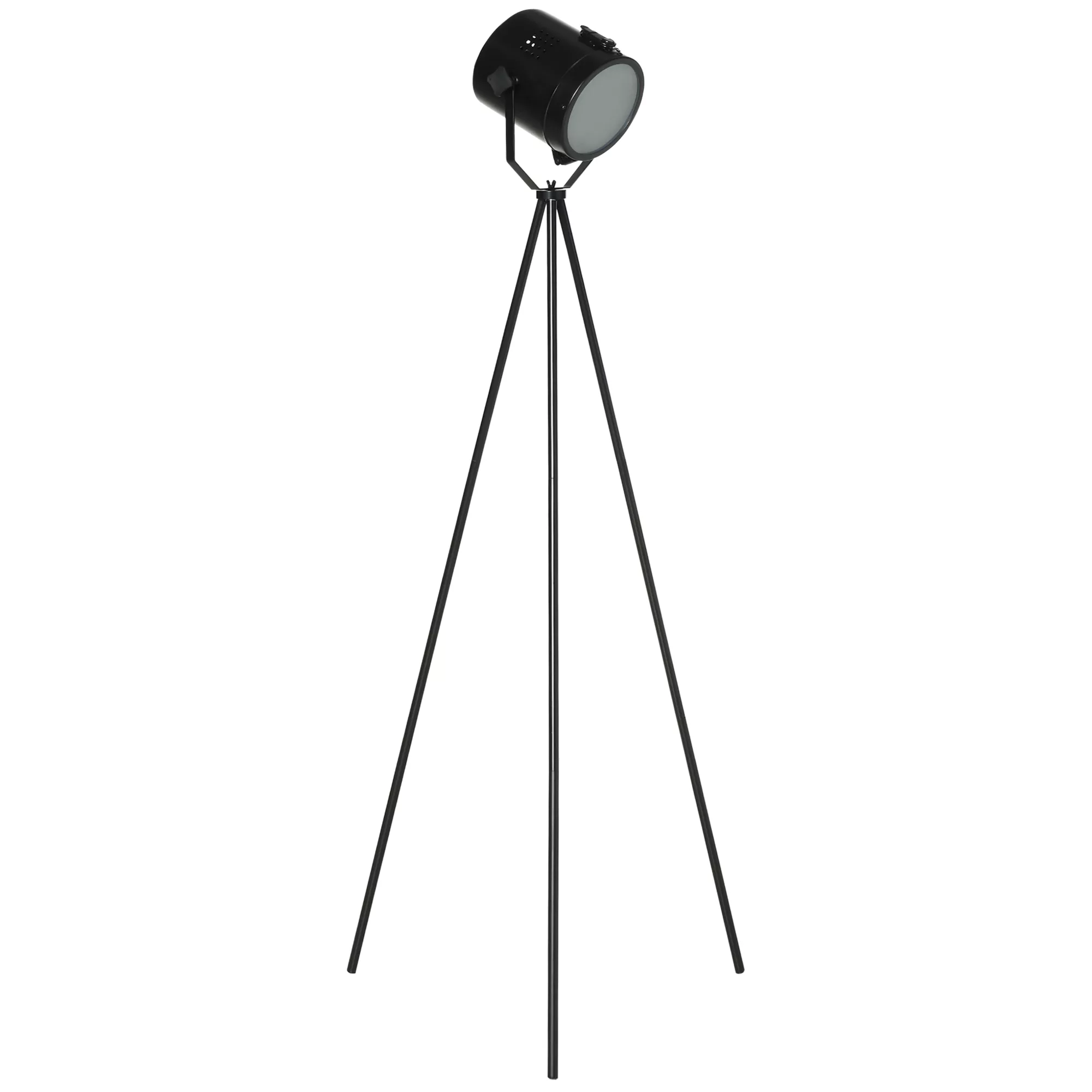 HOMCOM Tripod Stehlampe Vintage Retrodesign 25W E27 Metall Schwarz Ø58x136c günstig online kaufen