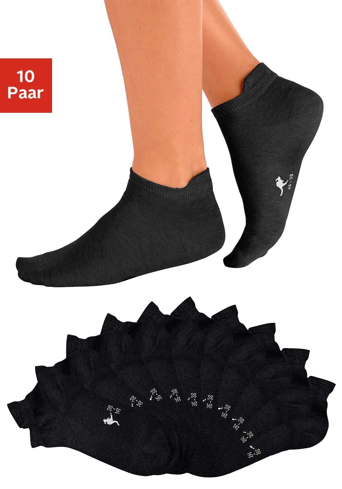 KangaROOS Sneakersocken (Packung, 10-Paar) mit verlängertem günstig online kaufen