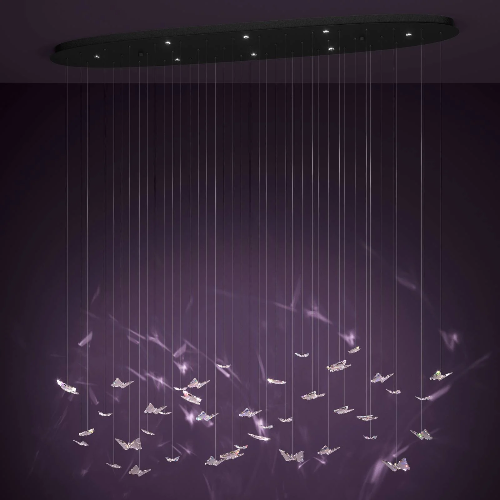 EGLO Stars Of Light LED-Hängeleuchte Adrados, oval, 8-fl. günstig online kaufen