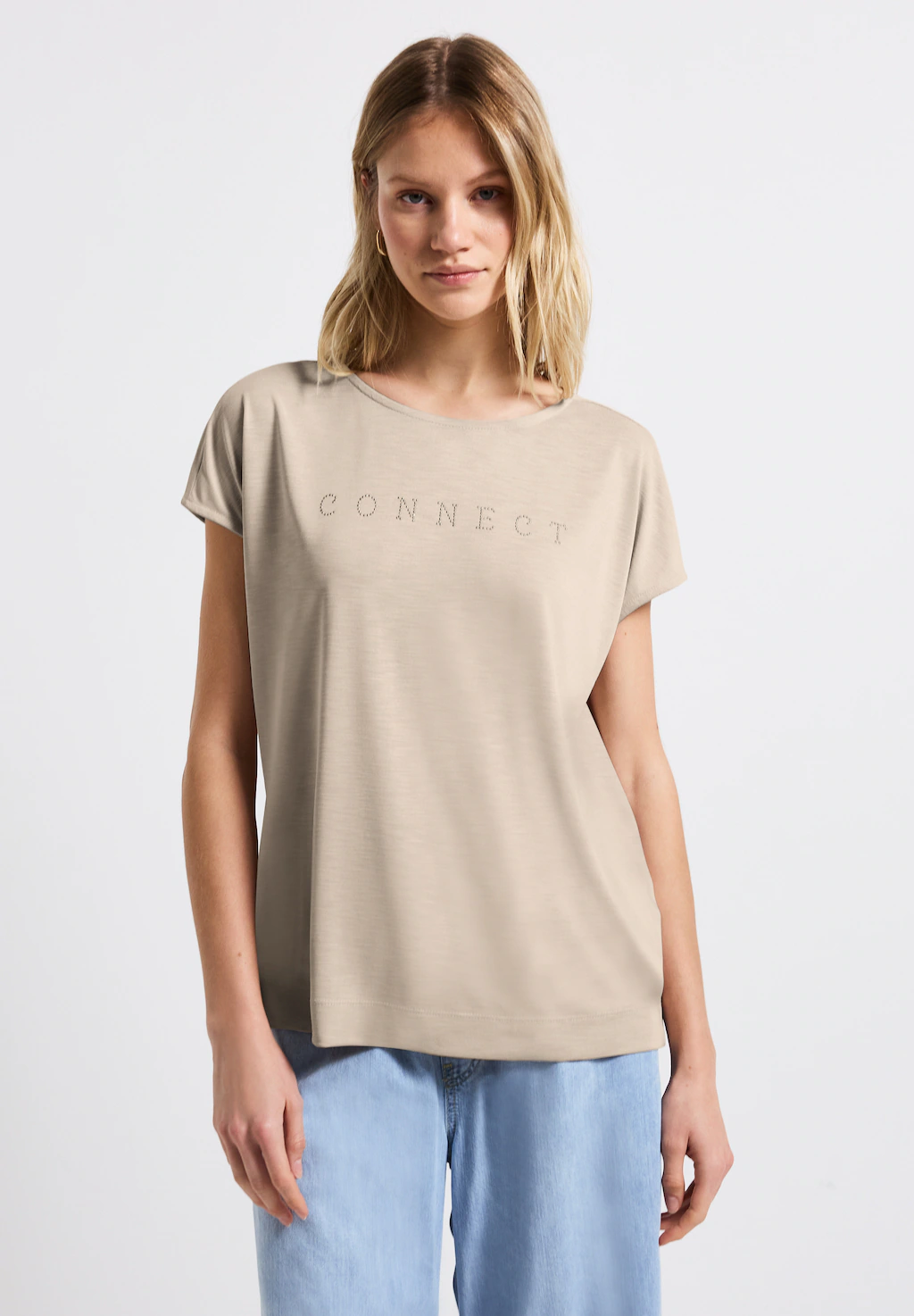 STREET ONE T-Shirt, mit Seitlichen Einschlitzen am Saum günstig online kaufen