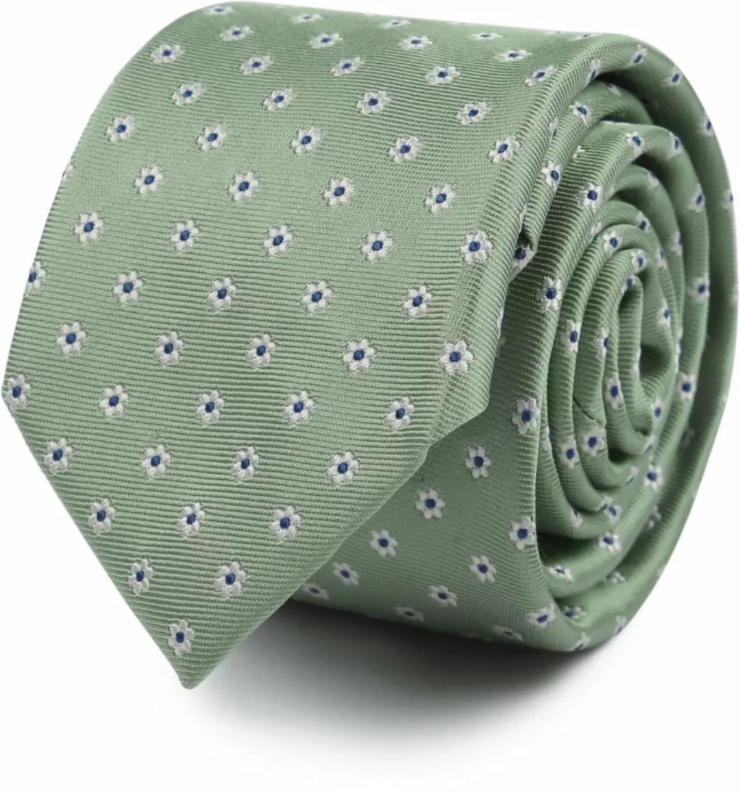 Suitable Krawatte Seide Mini Blumen Grün - günstig online kaufen