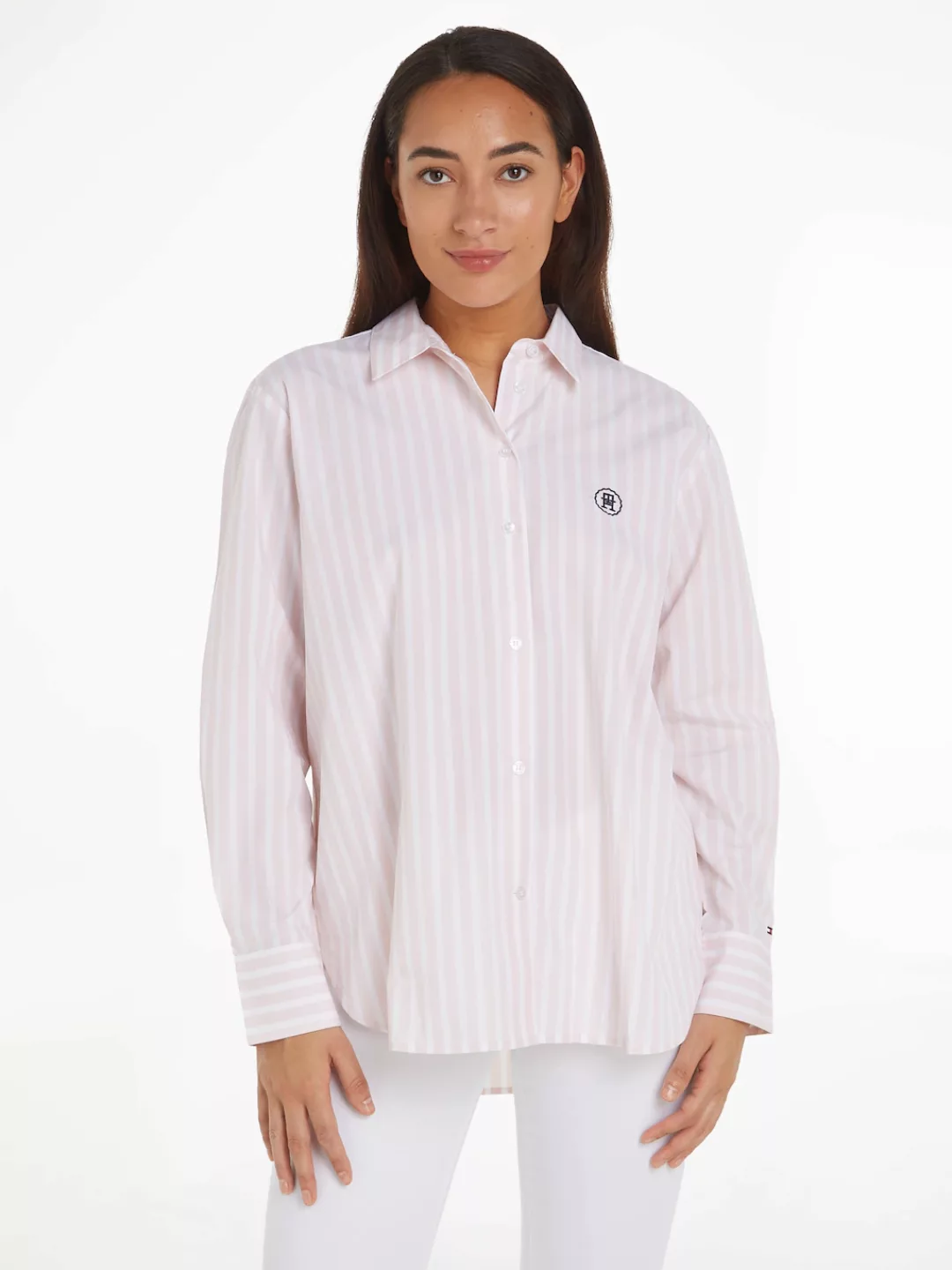 Tommy Hilfiger Hemdbluse "SMD STRIPE EASY FIT LS SHIRT", mit Längsstreifen günstig online kaufen